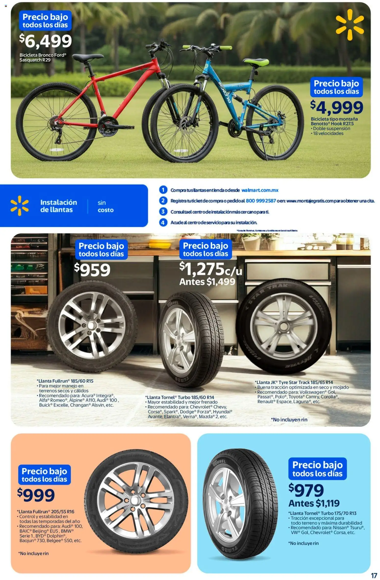 Nuevas ofertas de Walmart válidas en toda la República Mexicana desde el 05.03.2026. ¡Encuentra las mejores ofertas en Walmart folleto Sol, arena y bronceador a precios bajos! | Página: 17