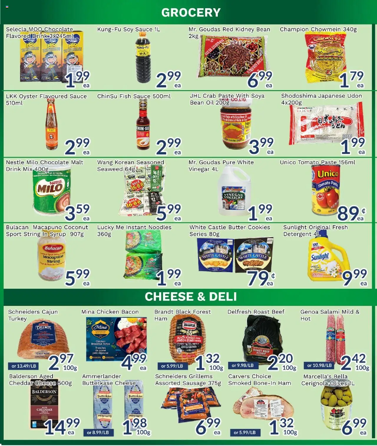 Oceans flyer valid from 19.09.2025 | Page: 3 | Products: Fish, Cookies, Butter, Ham