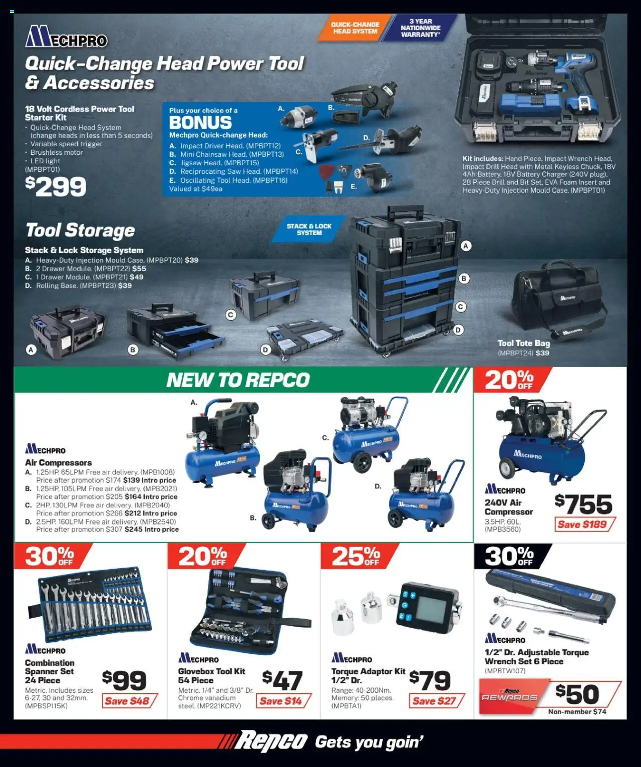 Repco catalogue - valid from 15.10.2025 | Page: 14 | Products: Drawer, Charger, Saw, Bag