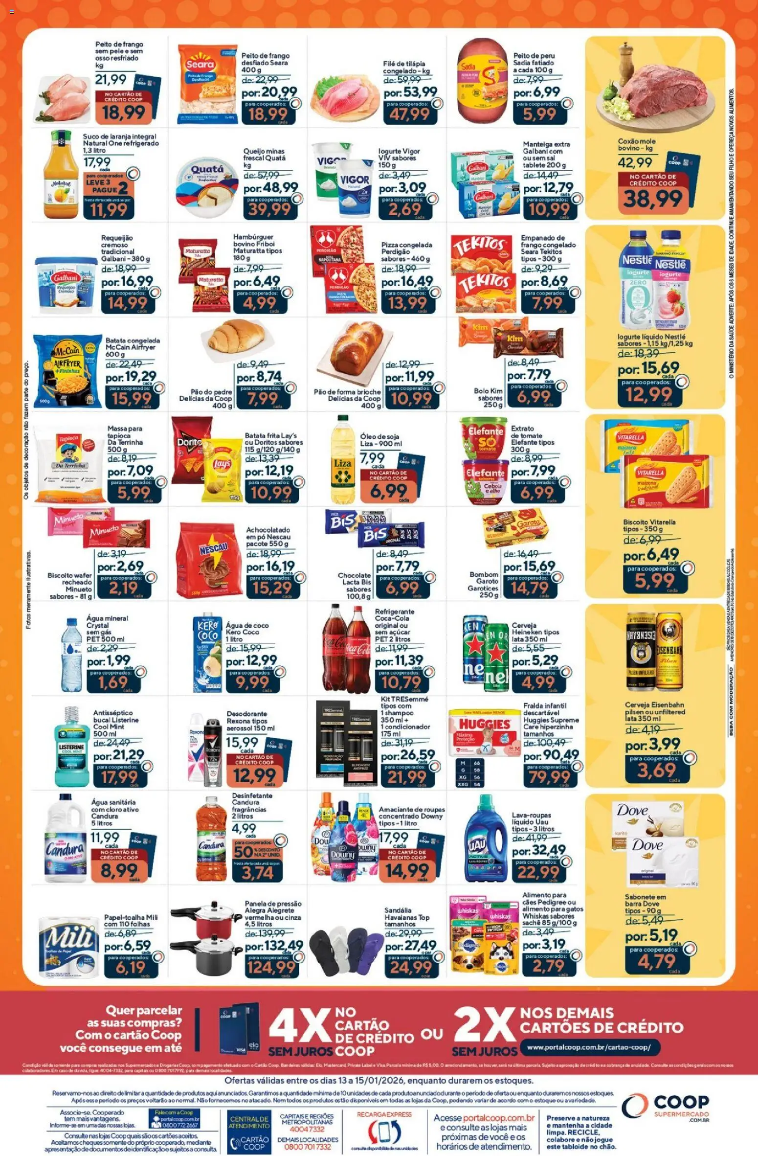 Coop Folheto - válido de 13.01.2026 | Página: 2 | Produtos: Tapioca, Pão de forma, Batata, Peito de frango