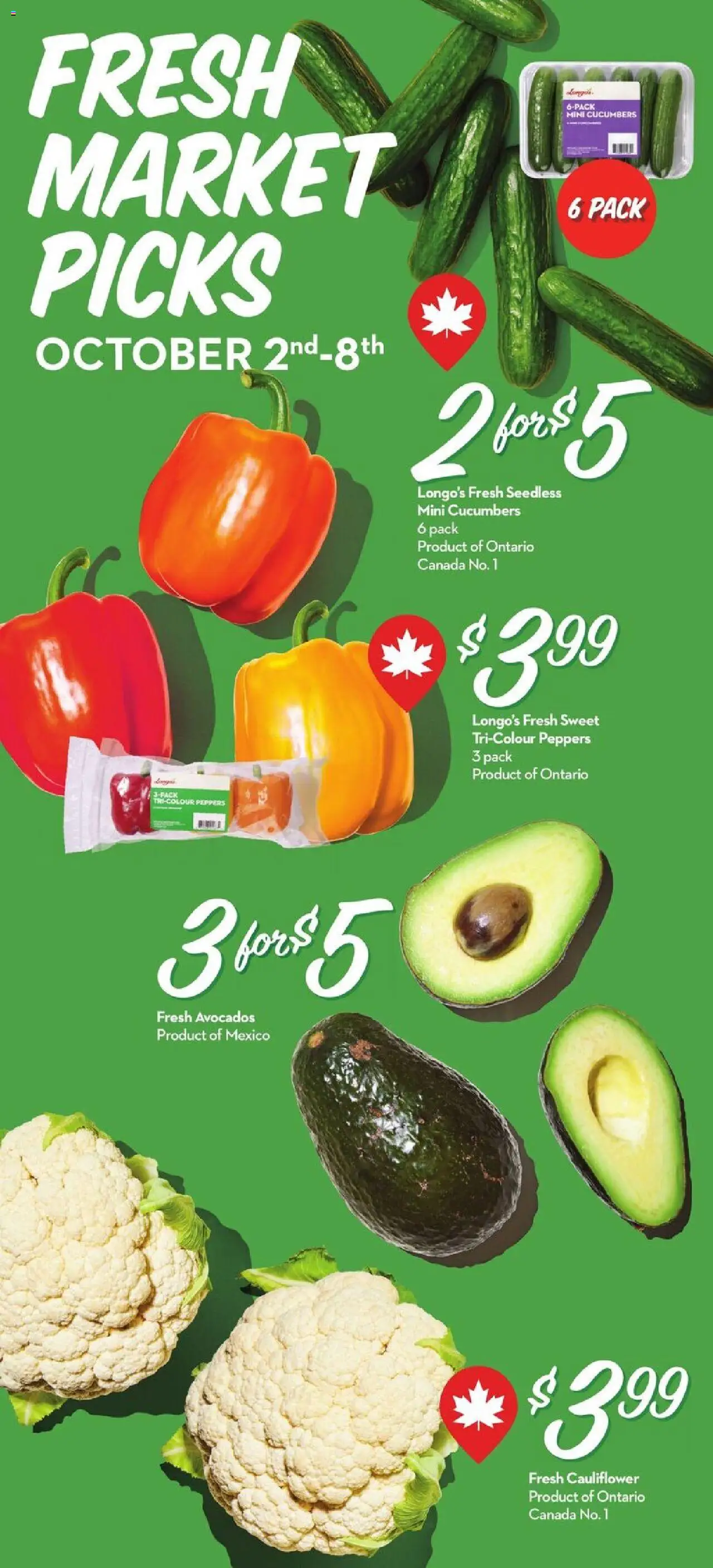 Longo's flyer valid from 02.10.2025 | Page: 2 | Products: Cucumbers