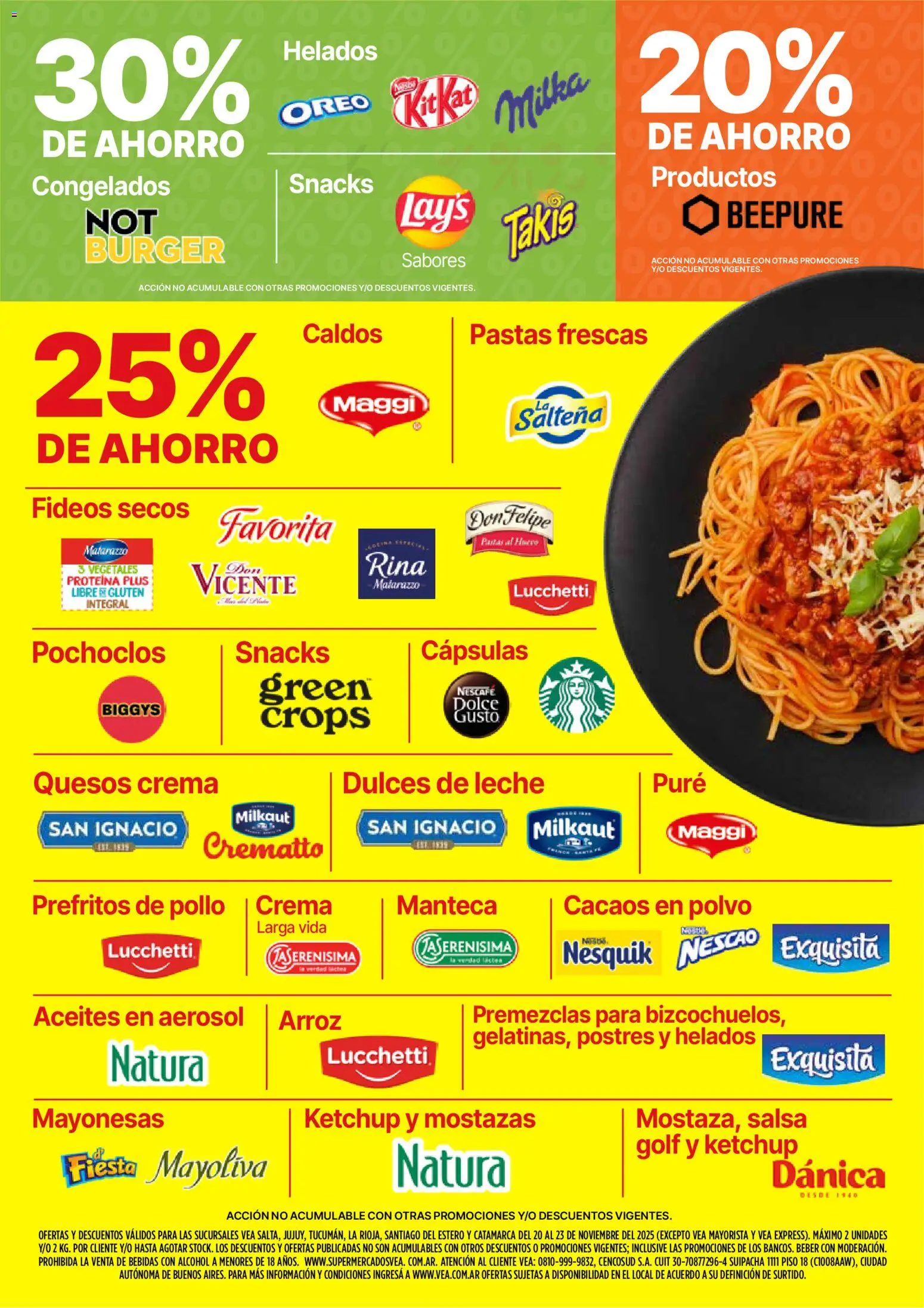 Vea - Oferta fin de semana │ válido desde el 20.11.2025 | Página: 6 | Productos: Polvo, Ketchup, Manteca, Fideos