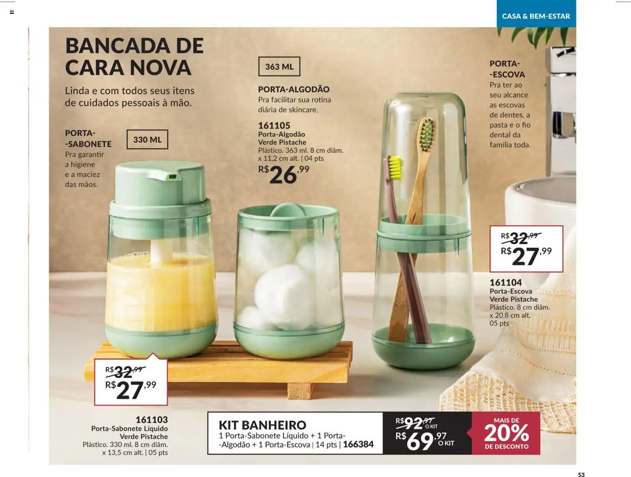 Avon Folheto - válido de 26.09.2025 | Página: 53 | Produtos: Pistache, Escova, Porta, Algodão