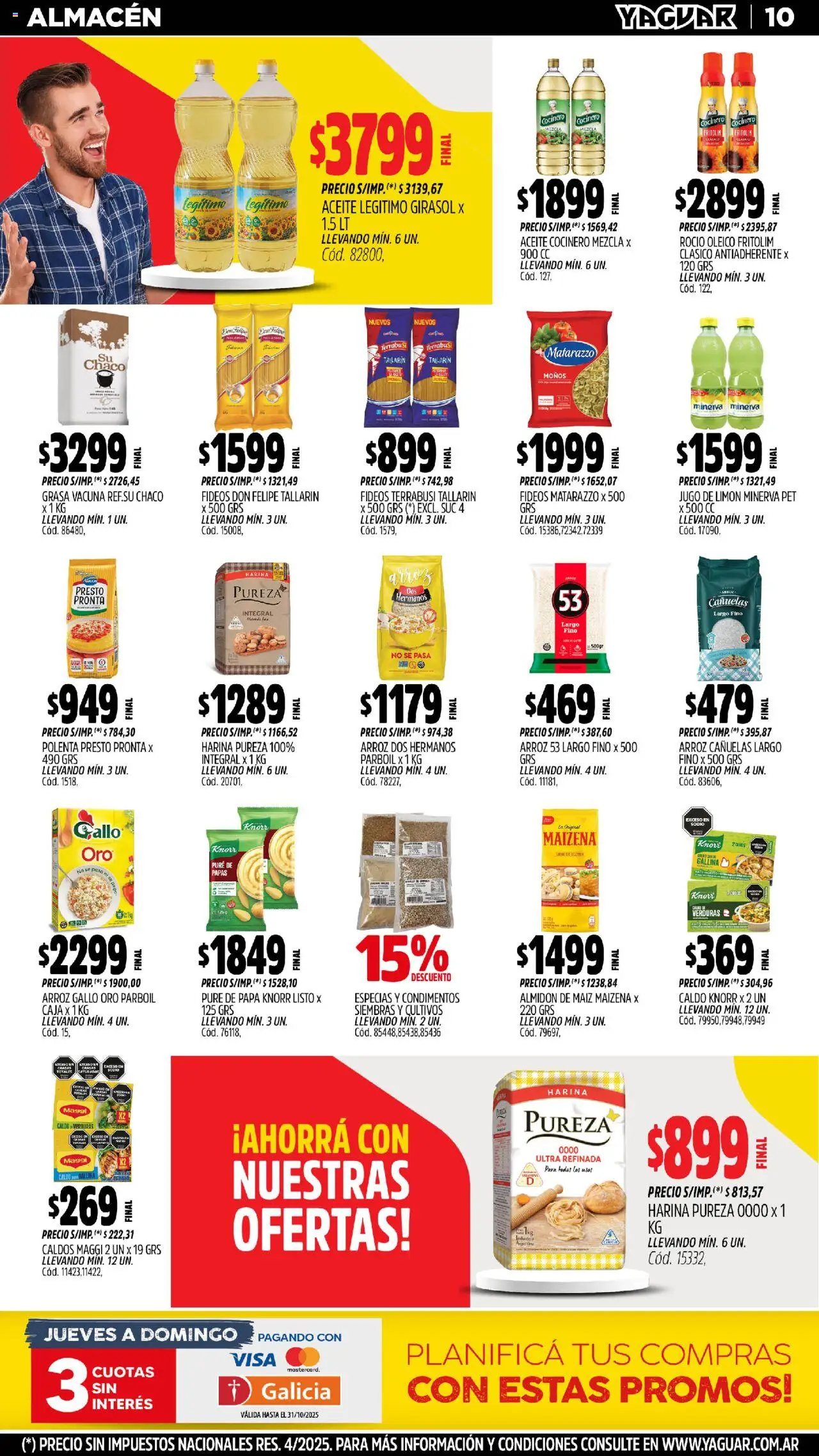 Yaguar - Chaco │ válido desde el 20.10.2025 | Página: 9 | Productos: Peso, Aceite, Limón, Arroz