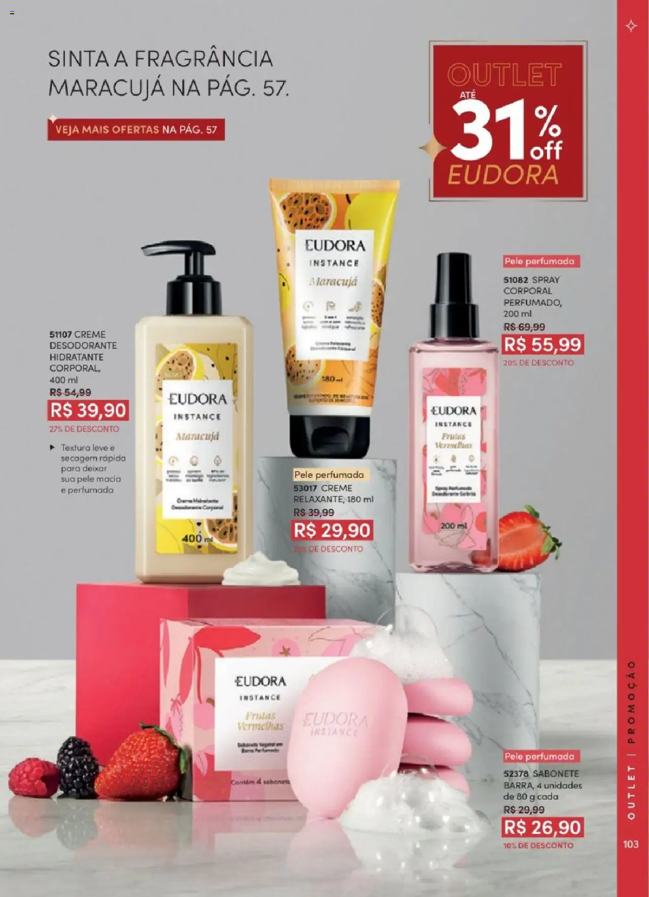 Eudora Folheto - válido de 06.06.2025 | Página: 103 | Produtos: Maracujá, Fragrância, Desodorante, Sabonete