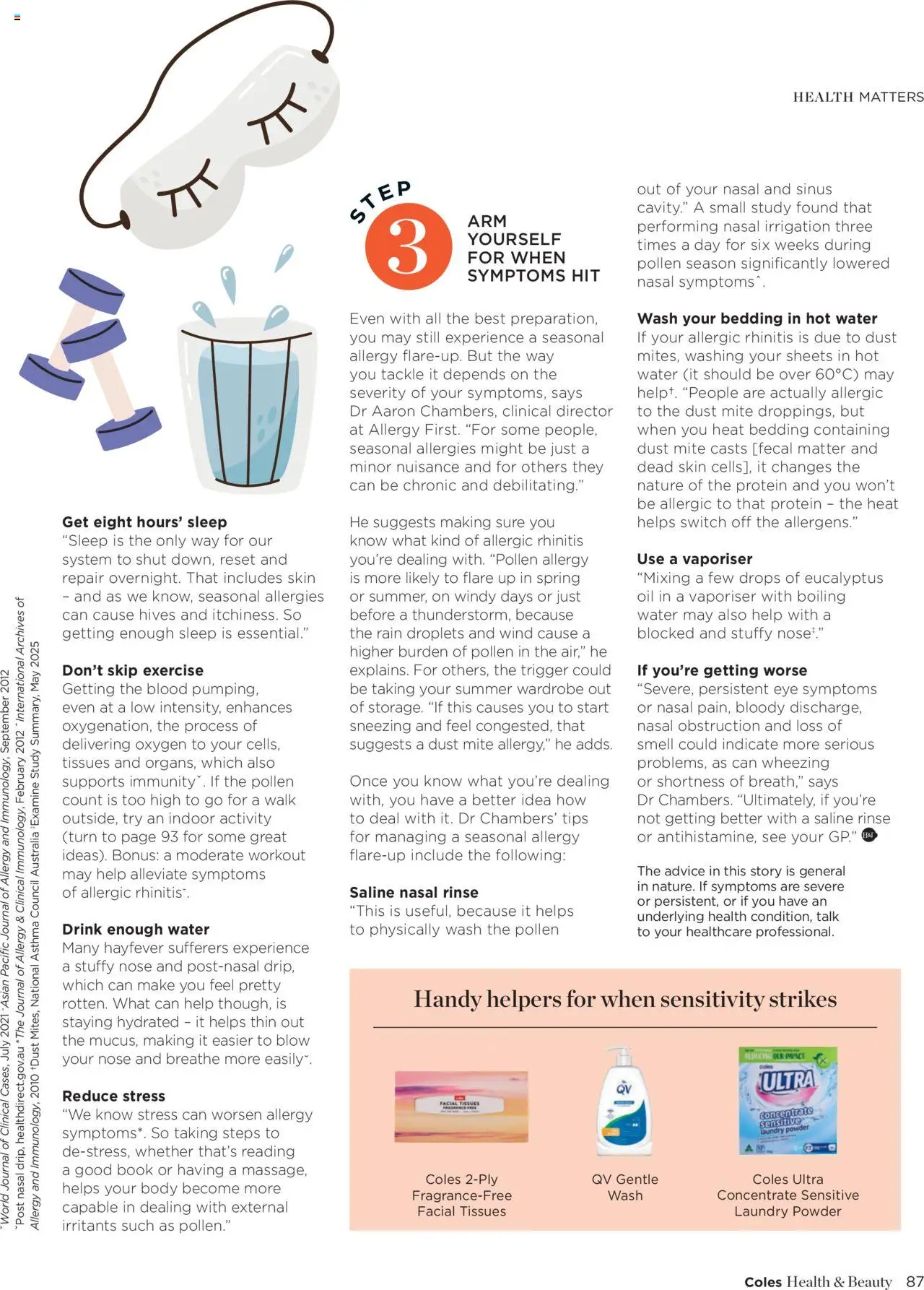 Coles catalogue - valid from 07.10.2025 | Page: 87 | Products: Irrigation, Laundry, Tissues, Allergy