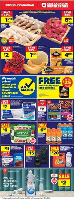 Preview of Real Canadian Superstore weekly flyer / circulaire from shop Real Canadian Superstore valid from 09.04.2026 | Page: 3 | Products: Fish, Cheese, Chocolate, Chicken