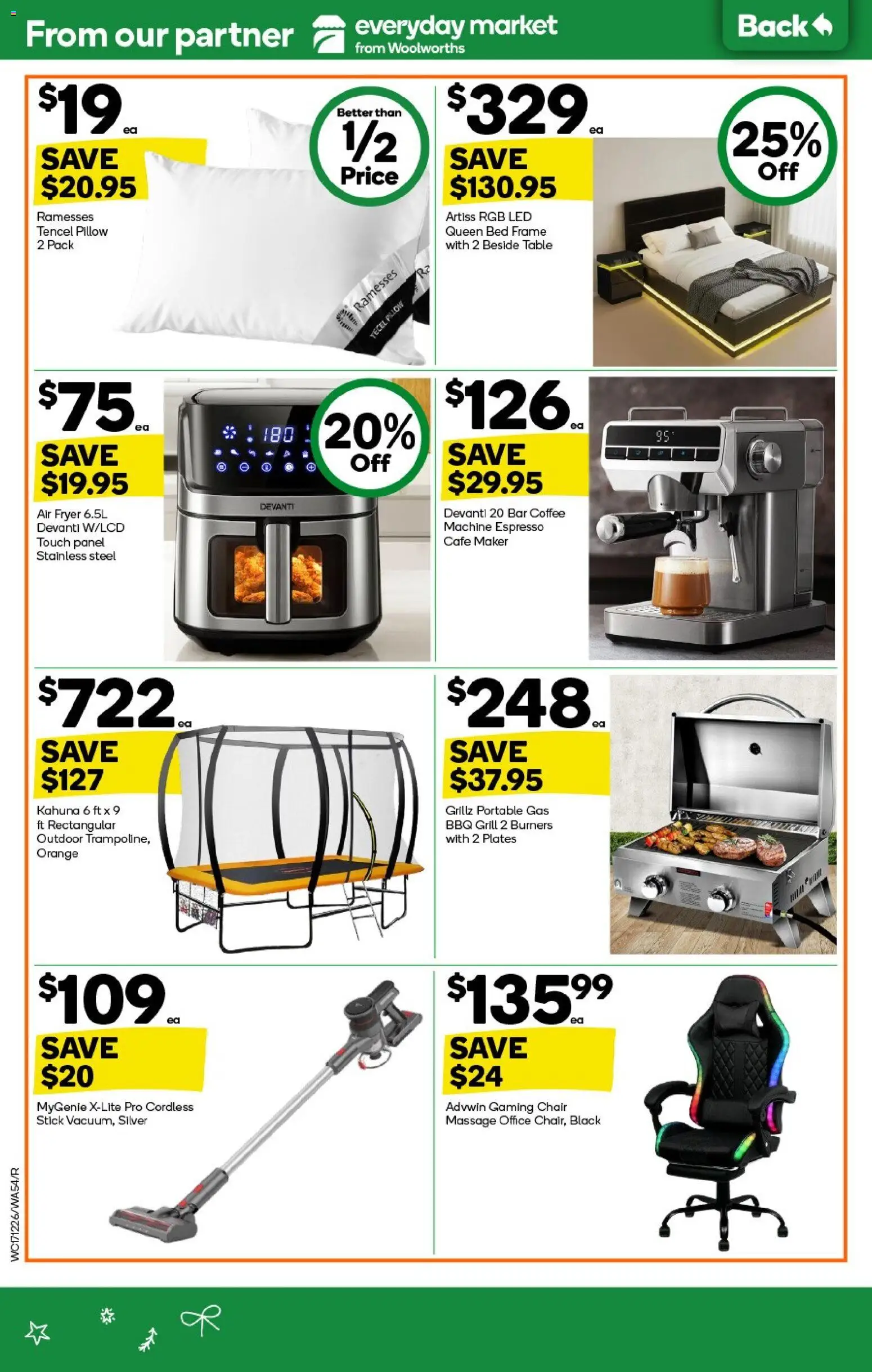 Woolworths catalogue - valid from 17.12.2025 | Page: 54 | Products: Bed frame, Table, Grill, Pillow