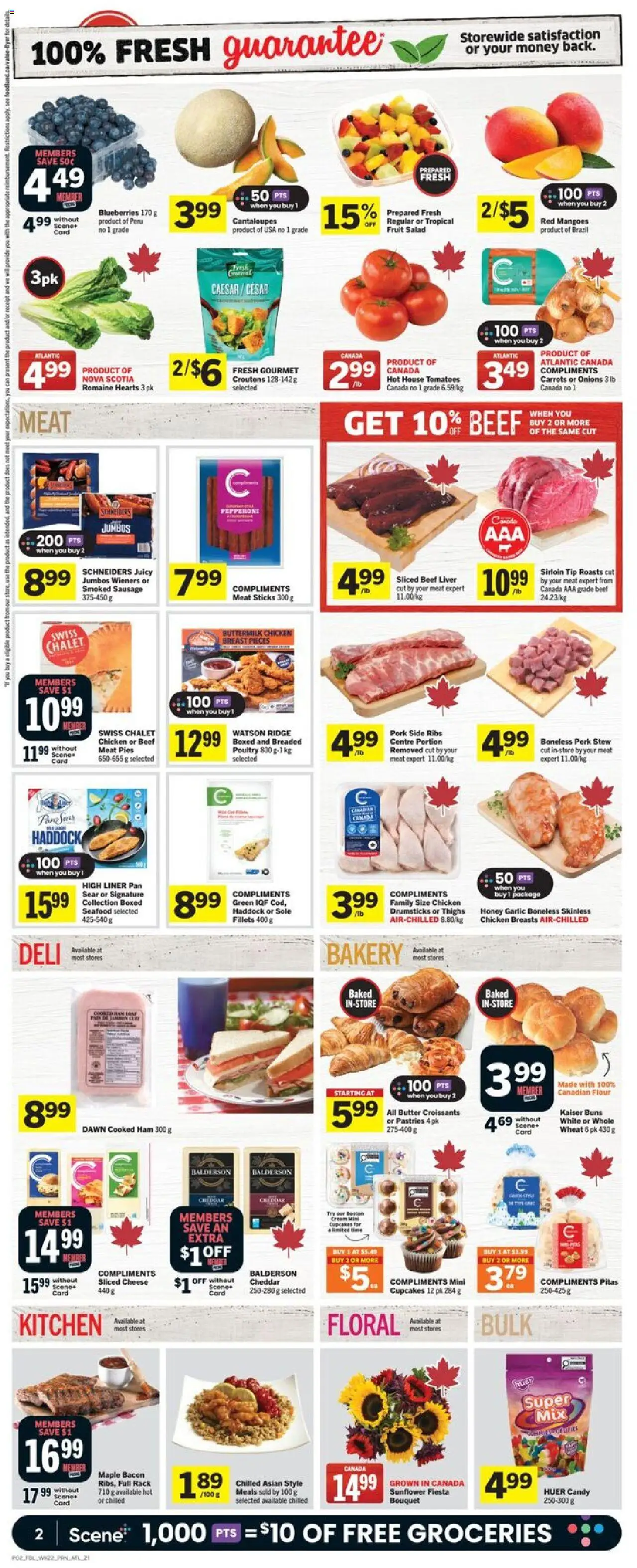 Foodland flyer valid from 25.09.2025 | Page: 3 | Products: Cream, Chicken breasts, Butter, Tomatoes