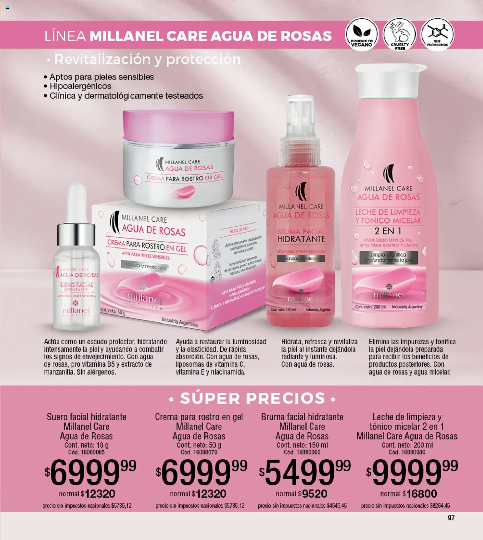 Millanel - Catálogo │ válido desde el 02.03.2026 | Página: 97 | Productos: Agua, Leche, Té, Crema