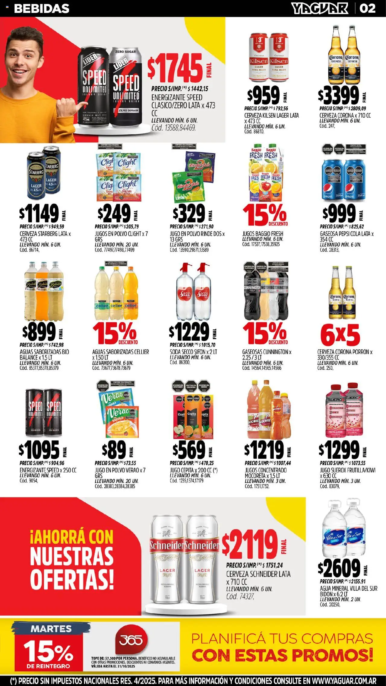 Yaguar - Misiones │ válido desde el 13.10.2025 | Página: 2 | Productos: Bidón, Soda, Agua, Limón