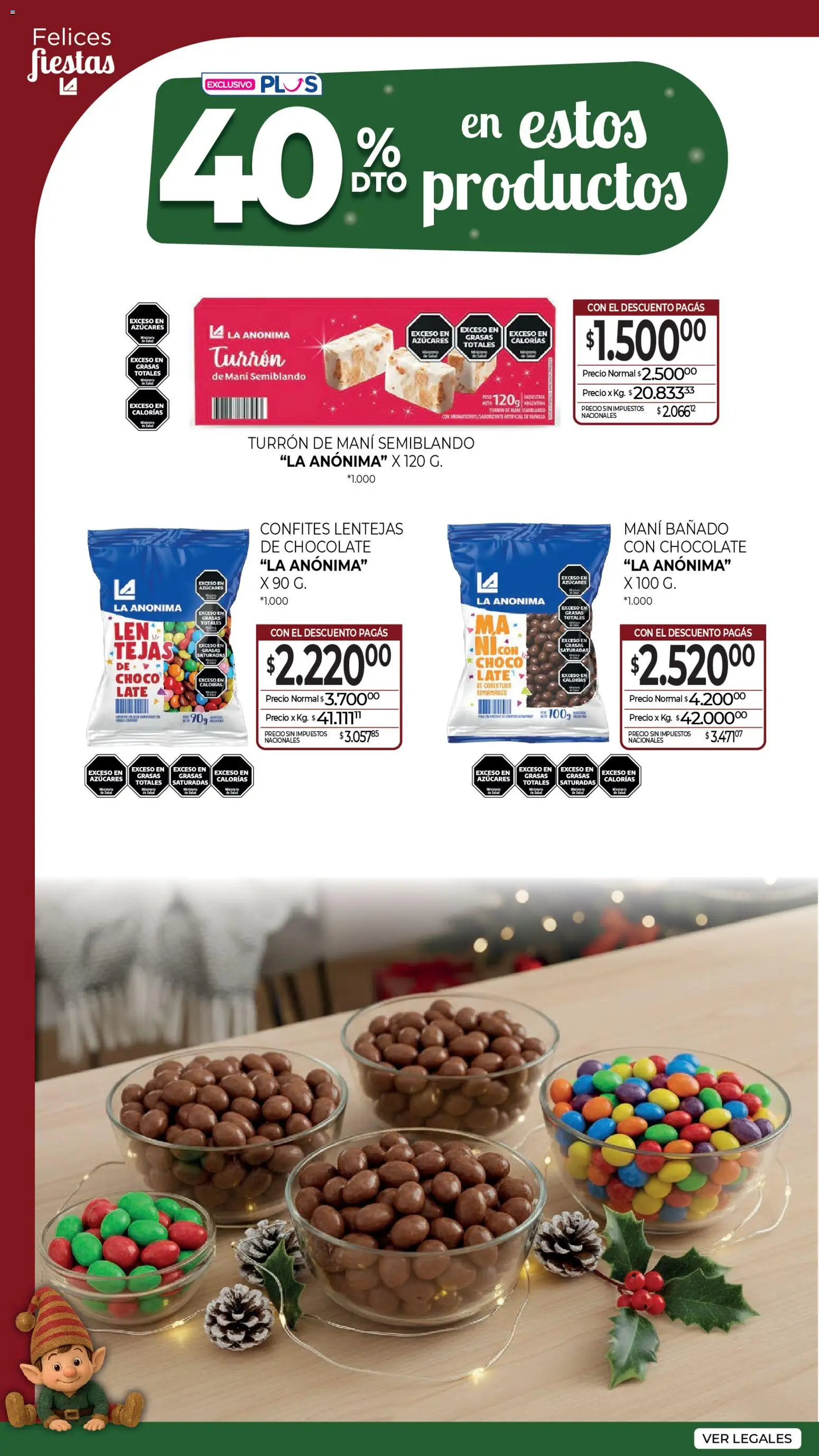 La Anonima Marca Propia Fiestas │ válido desde el 18.12.2025 | Página: 5 | Productos: Tejas, Mani, Chocolate, Turrón