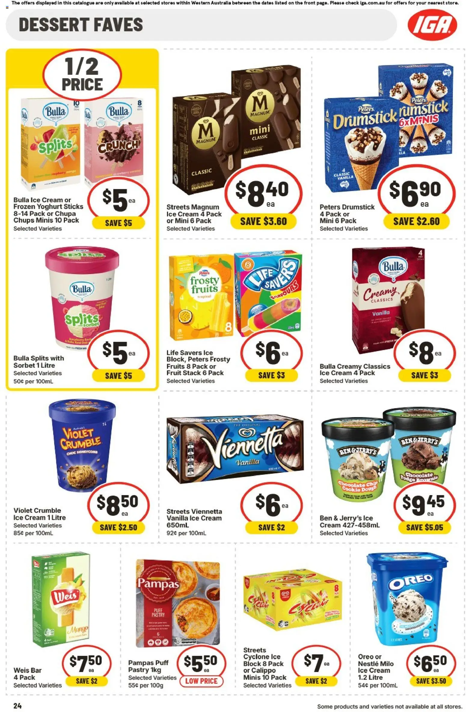 IGA catalogue - valid from 24.12.2025 | Page: 27 | Products: Chocolate, Pastry, Ice cream, Fruits