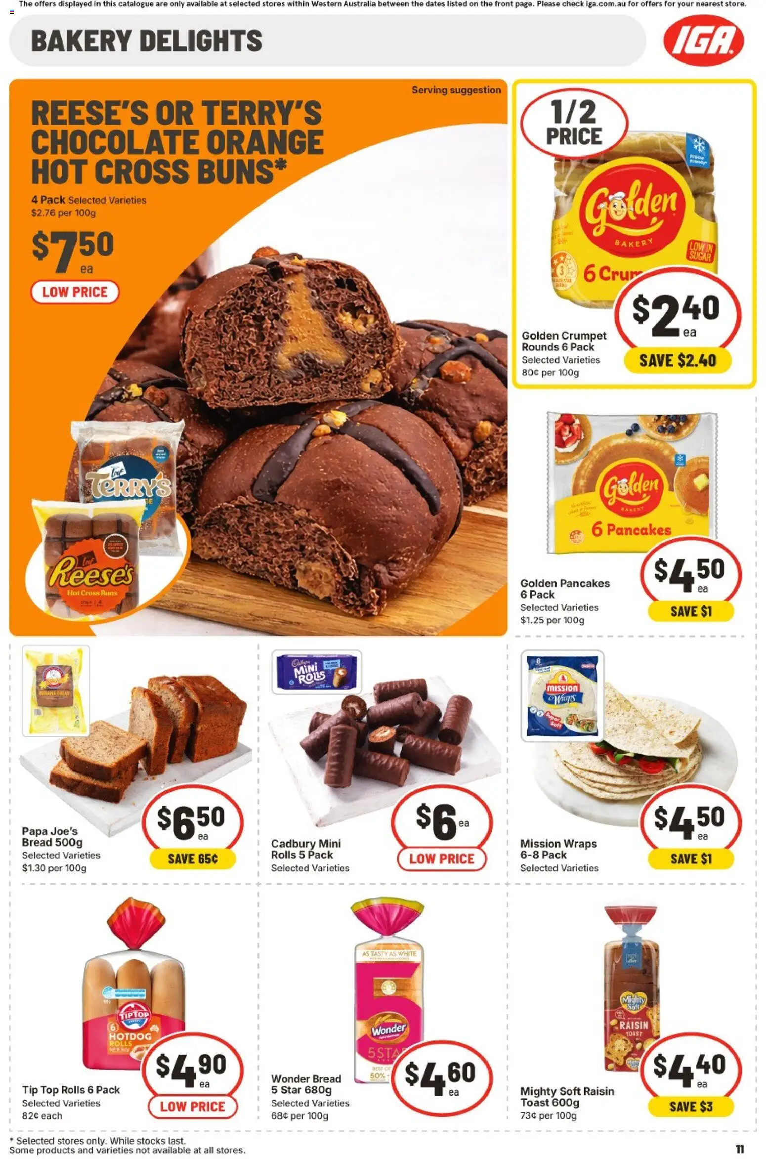 IGA catalogue - valid from 11.03.2026 | Page: 11 | Products: Bread, Chocolate, Bakery