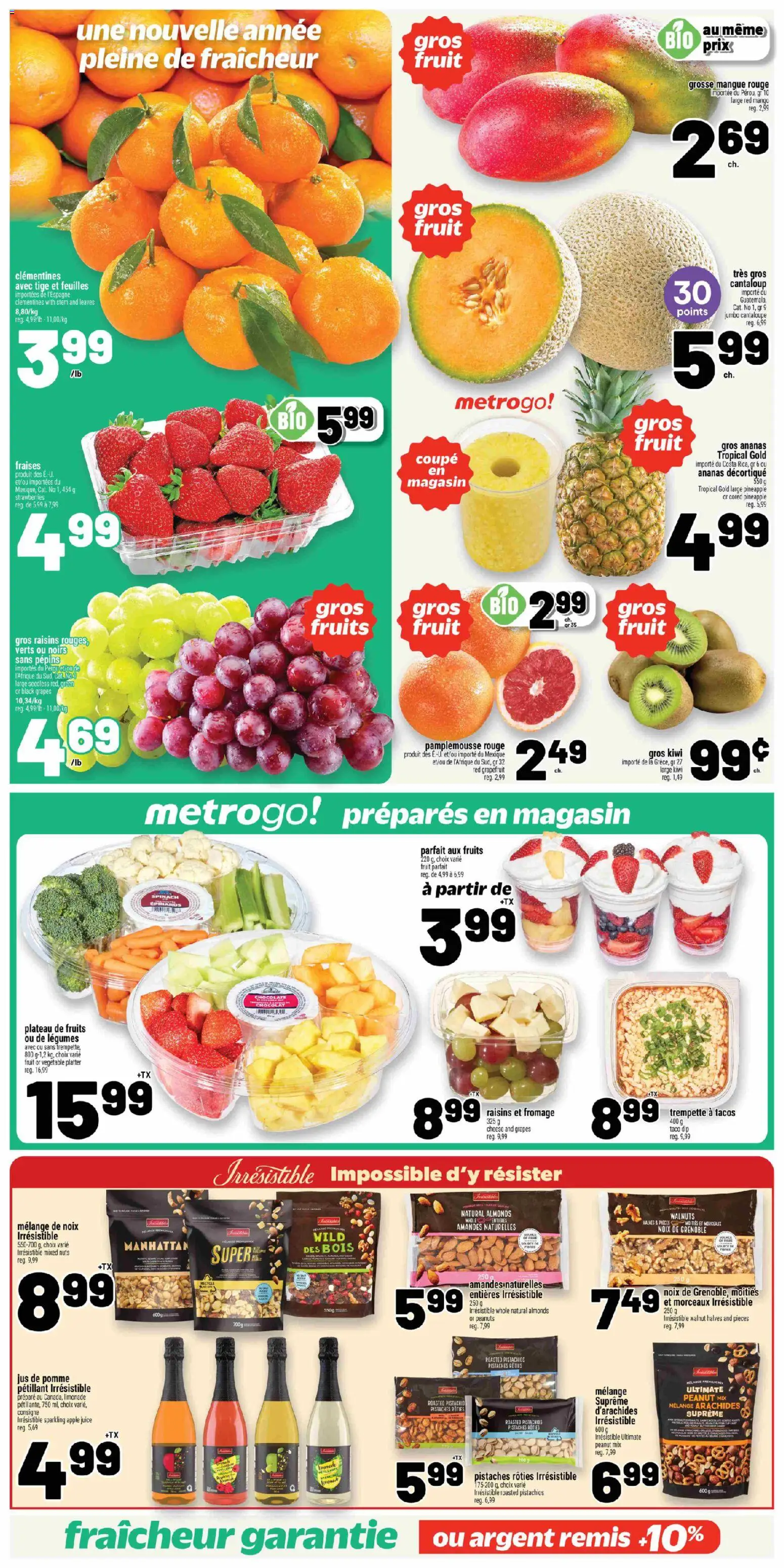 Metro flyer valid from 01.01.2026 | Page: 7 | Products: Kiwi, Nuts, Cheese, Chocolate