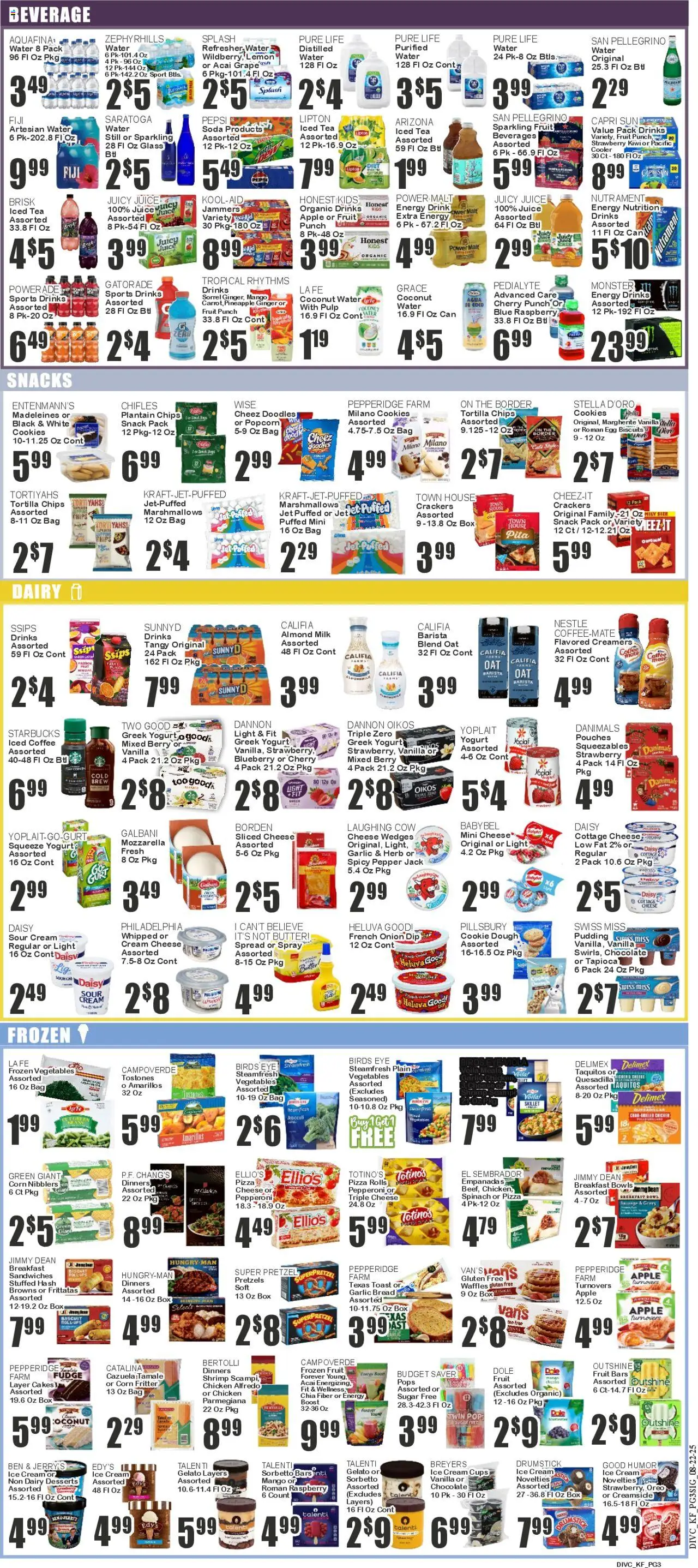 Key Food Weekly Ad - valid from 22.08.2025 | Page: 3 | Products: Broccoli, Butter, Cheese, Sour cream