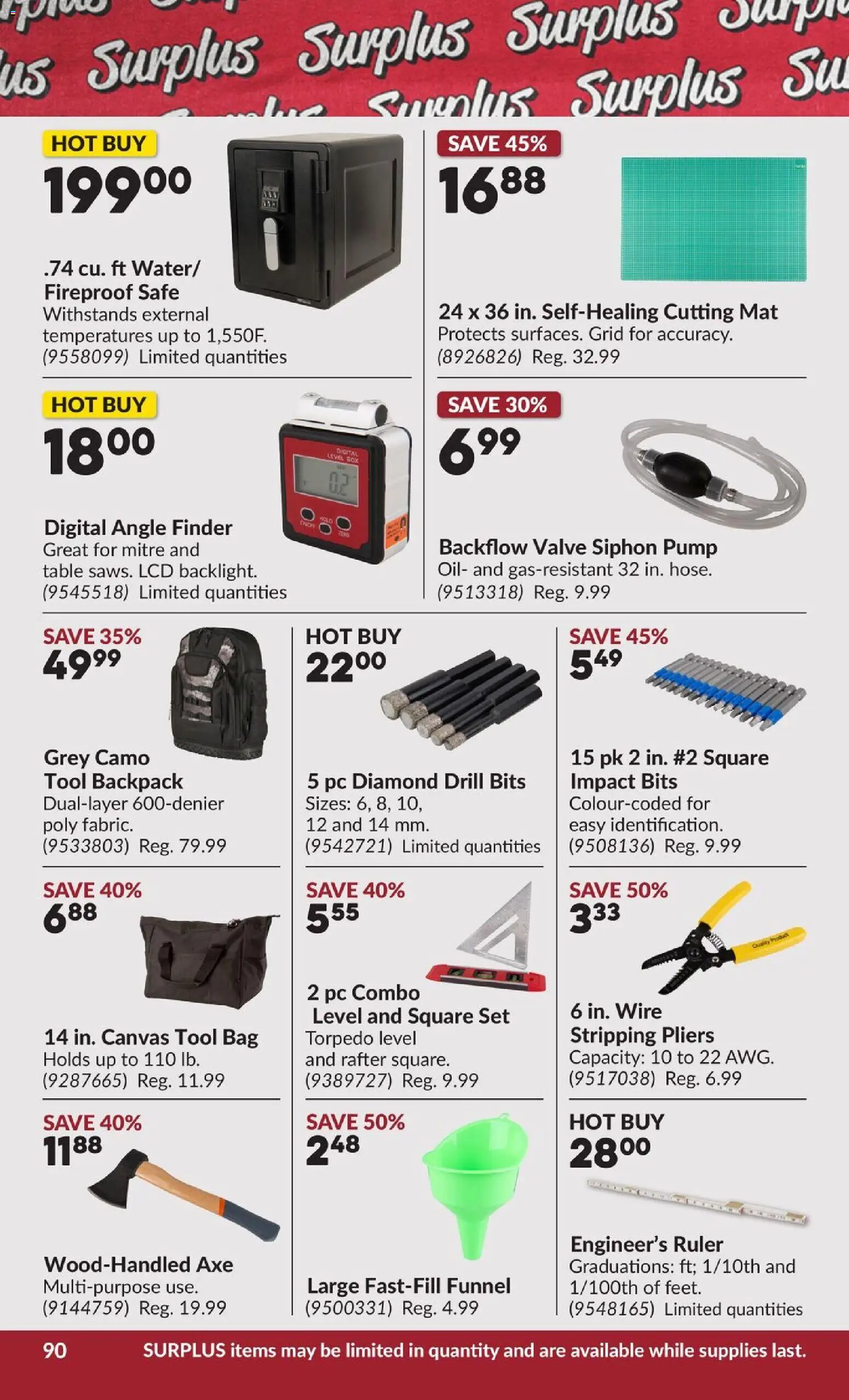 Princess Auto flyer valid from 10.03.2026 | Page: 95 | Products: Backpack, PC, Table, Oil