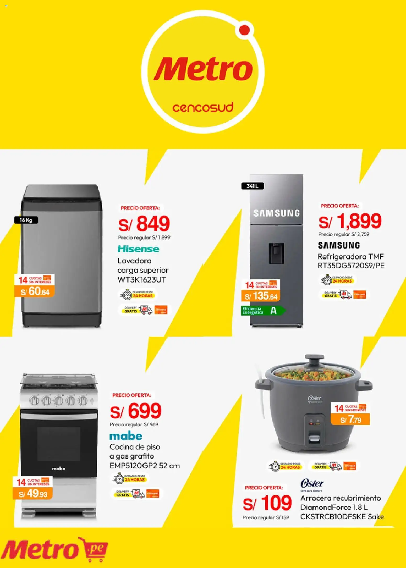 Catálogo Metro válido desde 27.04.2026 | Página: 5 | Productos: Lavadora, Cocina