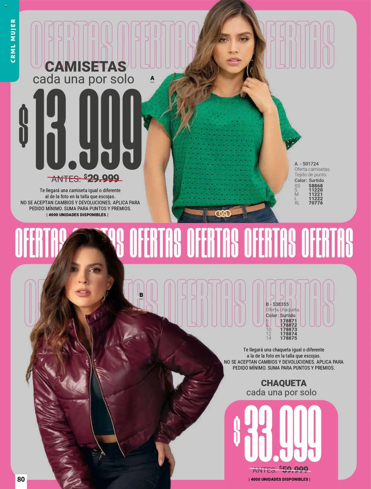 Carmel revista - valida desde el 01.04.2026 | Página: 80 | Productos: Té, Camiseta, Chaqueta