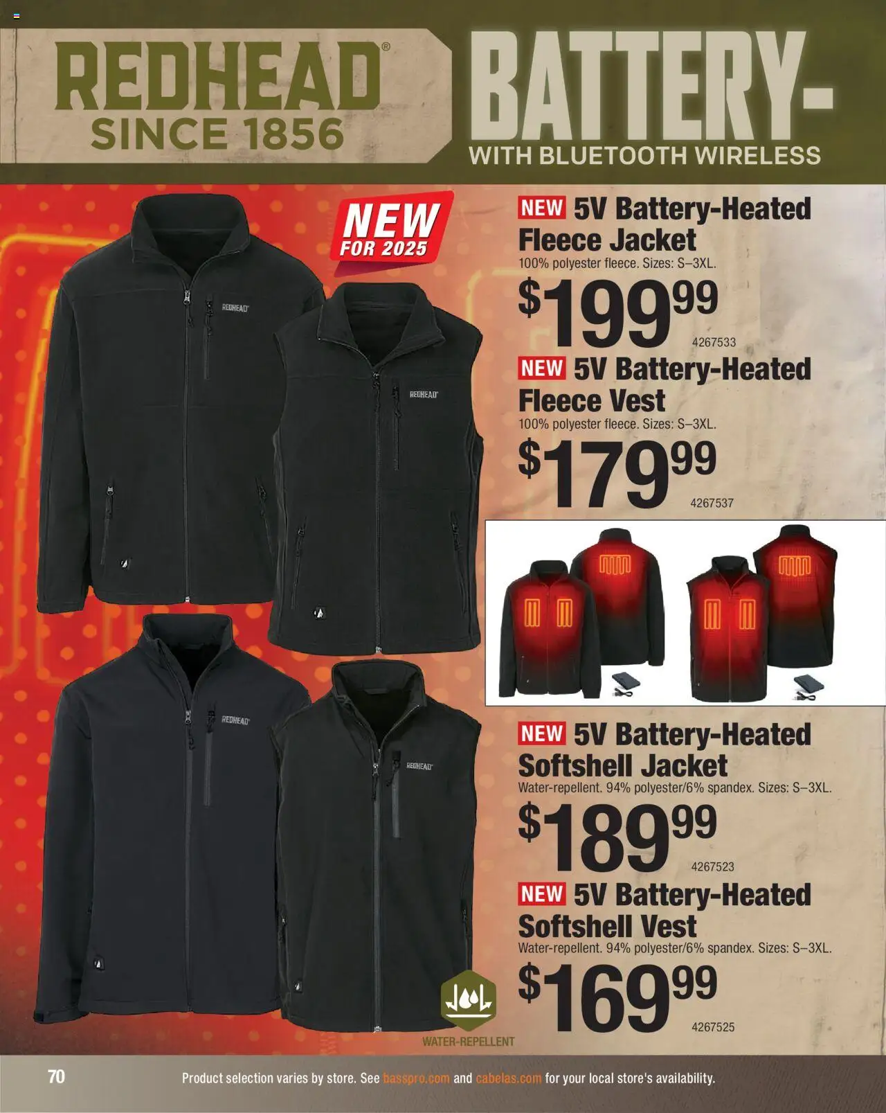 Cabela's Hunting Master 25 - valid from 11.08.2025 | Page: 70 | Products: Battery, Vest, Jacket