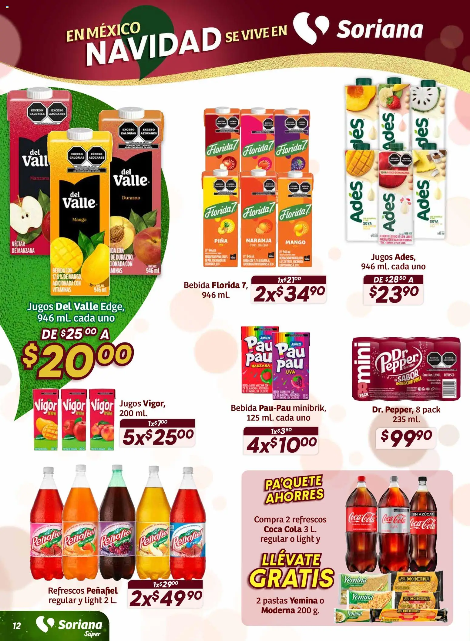 Nuevas ofertas de Soriana válidas en toda la República Mexicana desde el 27.11.2025. ¡Encuentra las mejores ofertas en Soriana - Preciazazaso Súper: BCS, Jal, Nay, Sin, Son! | Página: 13 | Productos: Azúcar, Durazno, Mango, Sales
