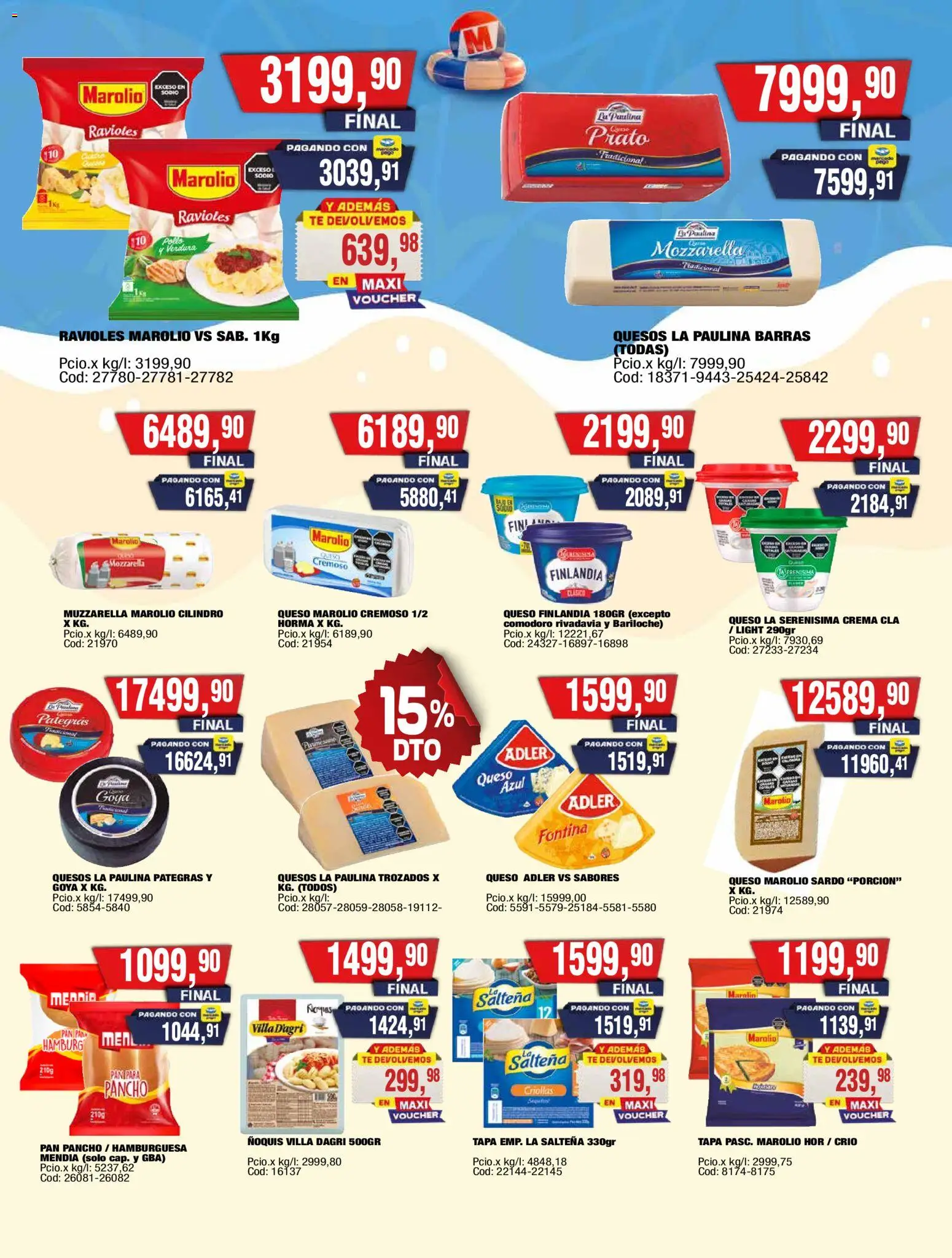 Maxiconsumo ofertas │ válido desde el 02.02.2026 | Página: 15 | Productos: Pollo, Pan, Ravioles, Crema