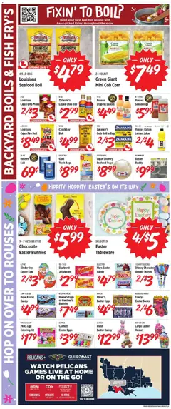 Preview of Rouses weekly ads valid from 25.02.2026 | Page: 7 | Products: Basket, Chocolate, Seafood, Satellite
