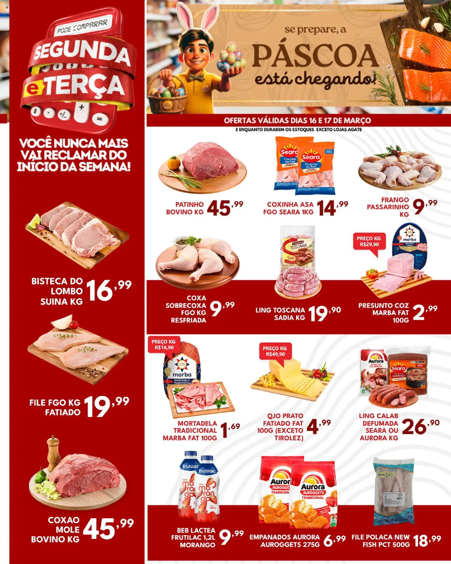 Rede Plus Supermercados Folheto - válido de 16.03.2026 | Página: 1 | Produtos: Lombo, Presunto, Mortadela, Frango