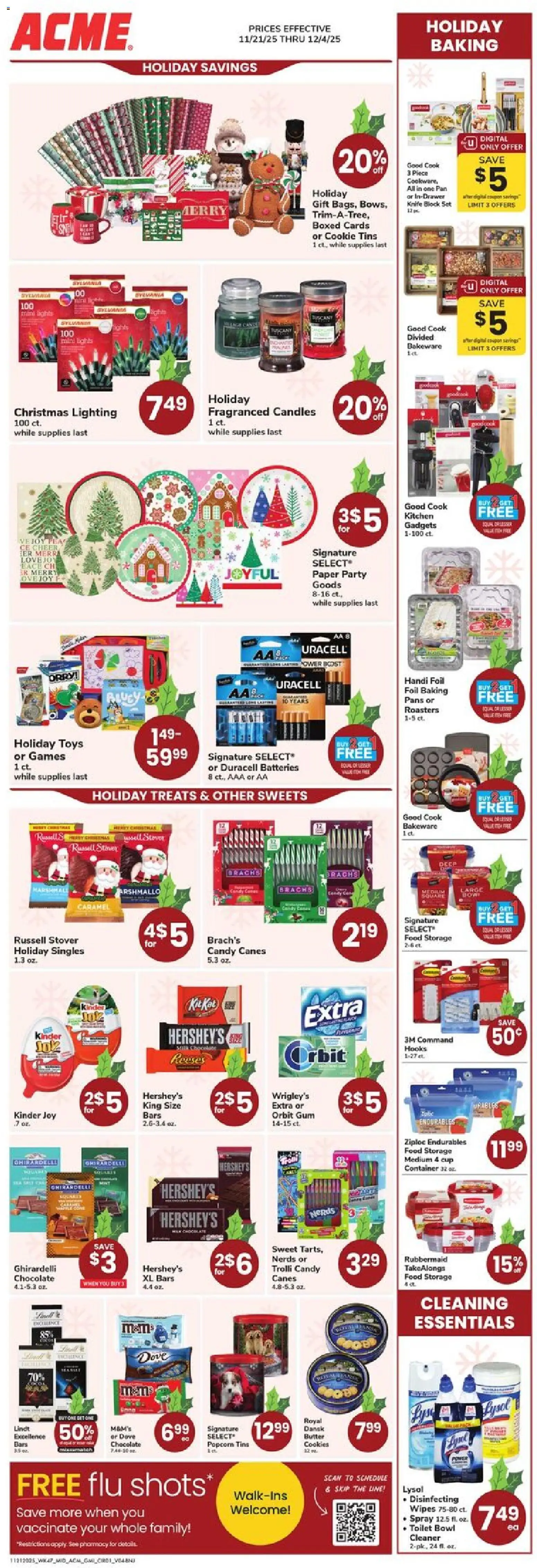Acme Markets Ad - valid from 21.11.2025 | Page: 1 | Products: Butter, Chocolate, Cookies, Pc
