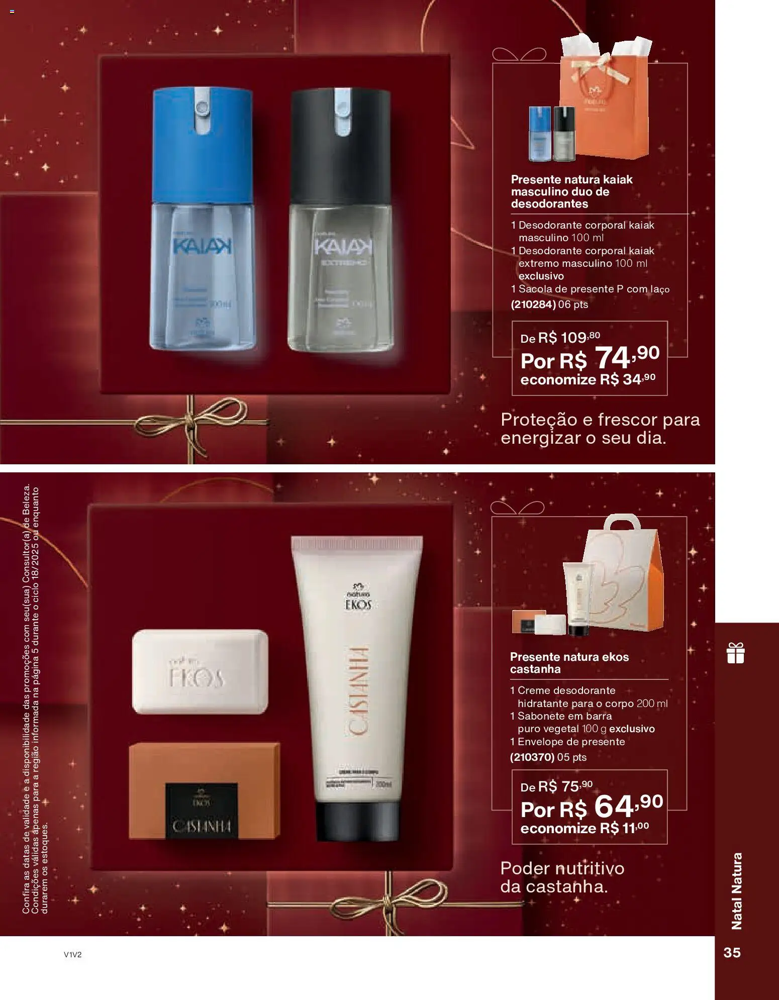 Natura Folheto - válido de 30.10.2025 | Página: 35 | Produtos: Desodorante, Envelope, Creme, Sabonete