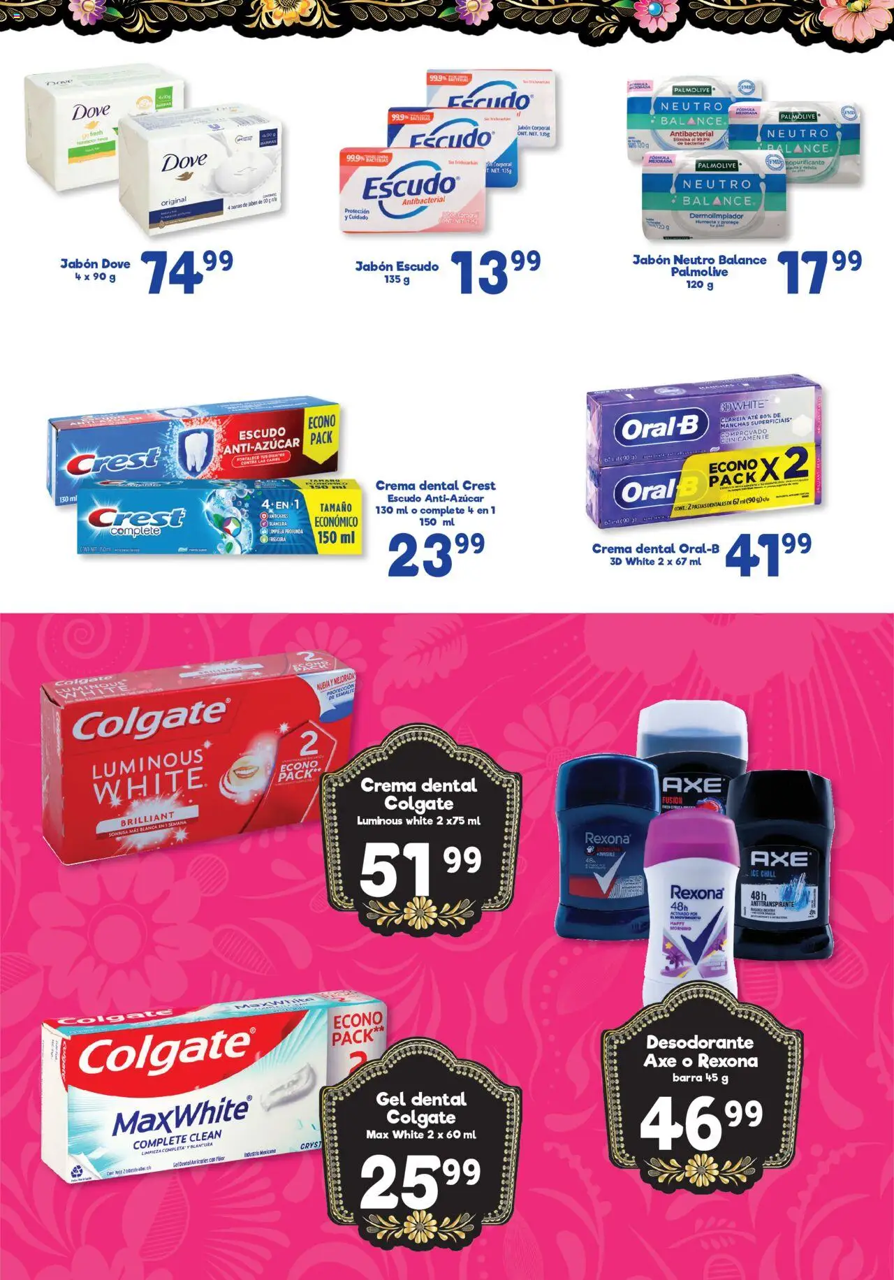 Nuevas ofertas de S-Mart válidas en toda la República Mexicana desde el 12.08.2025. ¡Encuentra las mejores ofertas en S-Mart - Folleto de Feria - Nuevo Laredo! | Página: 4 | Productos: Desodorante, Antitranspirante, Crema, Jabón