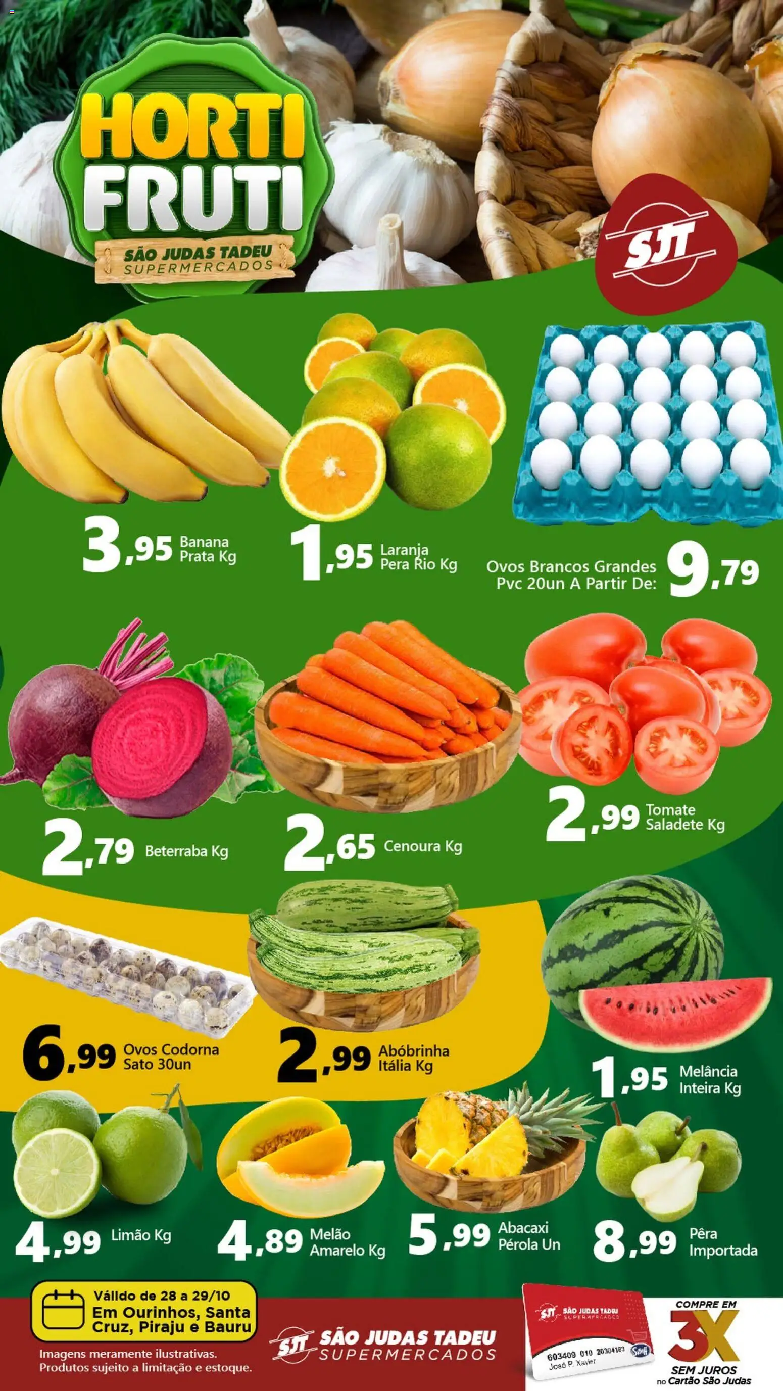 São Judas Tadeu Folheto - válido de 28.10.2025 | Página: 1 | Produtos: Melancia, Melão, Abobrinha, Cenoura