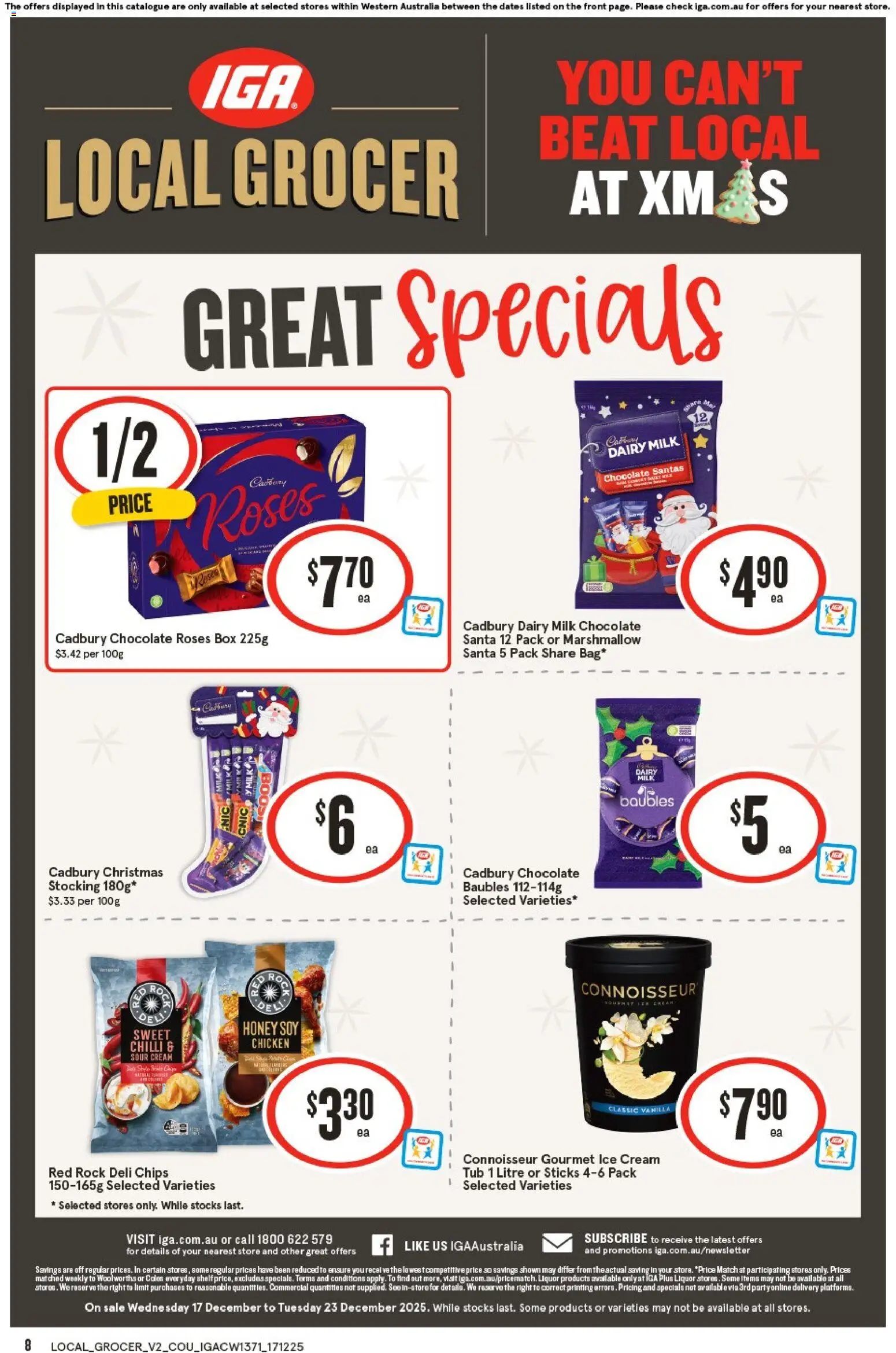 IGA catalogue - valid from 17.12.2025 | Page: 8 | Products: Box, Honey, Chicken, Ice cream