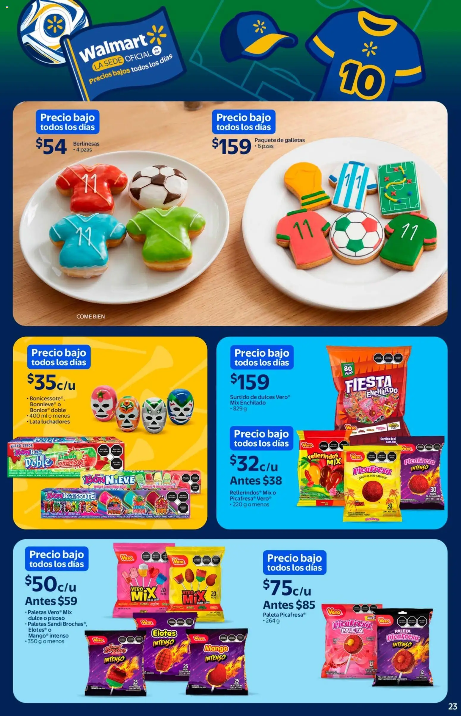 Nuevas ofertas de Walmart válidas en toda la República Mexicana desde el 23.04.2026. ¡Encuentra las mejores ofertas en Walmart folleto! | Página: 23 | Productos: Fresa, Paleta, Limón, Galletas