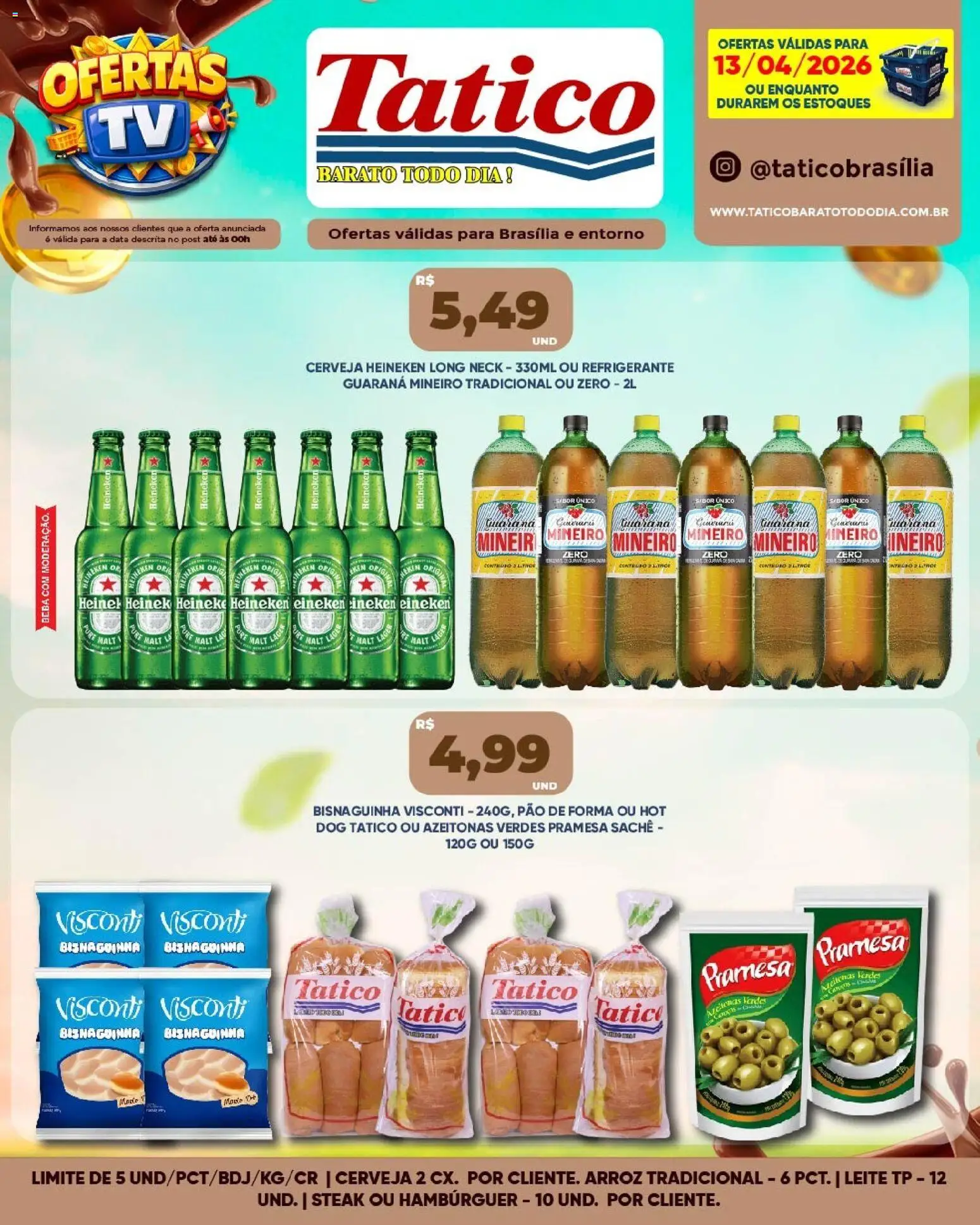 Tatico Folheto - válido de 14.04.2026 | Página: 15 | Produtos: Pão, Cerveja, Arroz, Refrigerante