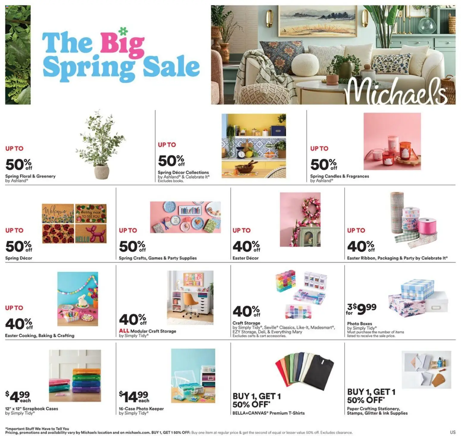 Michaels Ad - valid from 01.03.2026 | Page: 1 | Products: Ink, Peach