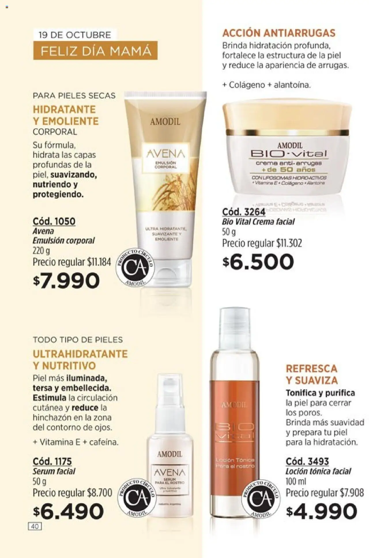 Catálogo Amodil Campaña 14 │ válido desde el 19.08.2025 | Página: 40 | Productos: Serum, Avena, Emulsión, Suavizante