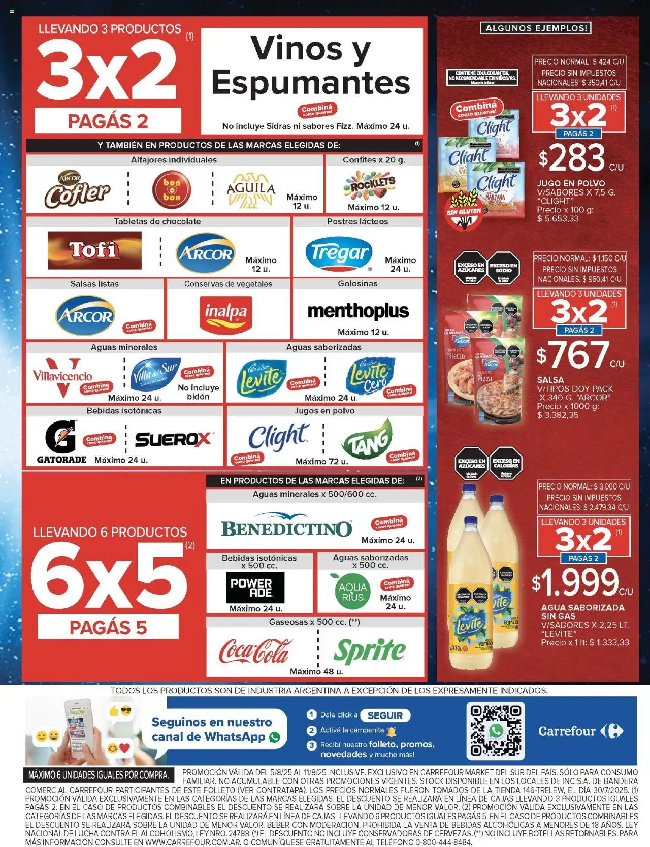 Carrefour Market catálogo - Chubut │ válido desde el 05.08.2025 | Página: 5 | Productos: Caso, Chocolate, Pizza, Agua saborizada
