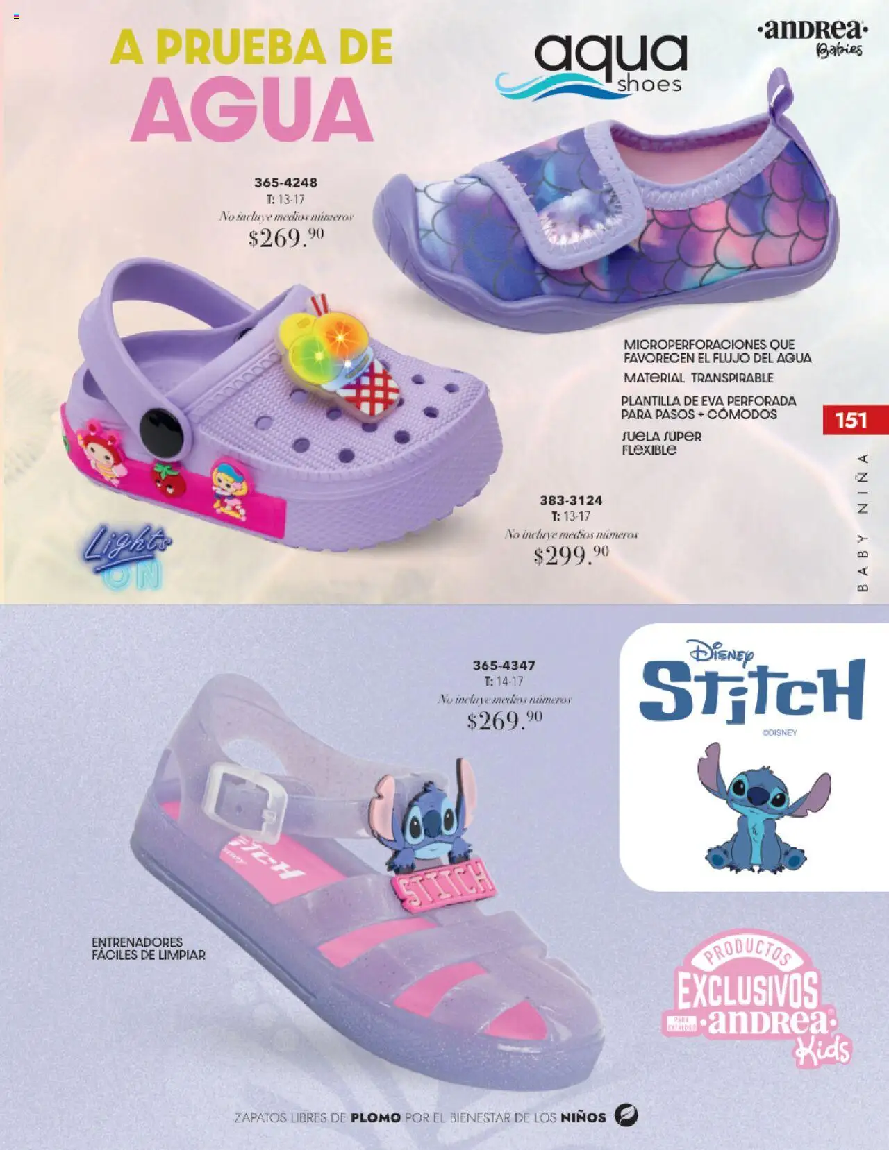 Nuevas ofertas de Andrea válidas en toda la República Mexicana desde el 17.08.2025. ¡Encuentra las mejores ofertas en Andrea - Catálogo Tropical Otoño / Invierno! | Página: 151 | Productos: Zapatos, Agua, Flexible