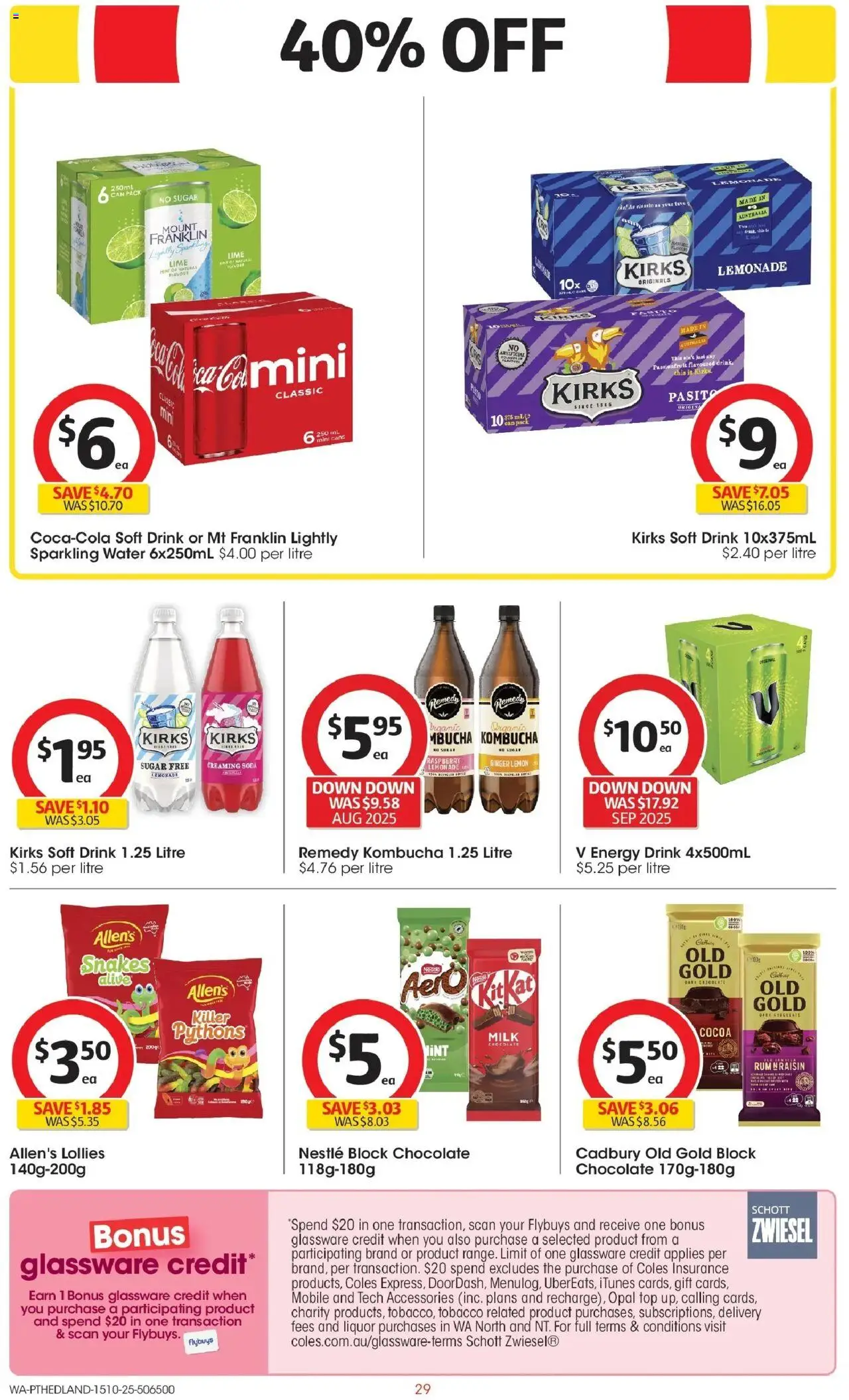 Coles catalogue - valid from 15.10.2025 | Page: 29 | Products: Glassware, Opal, Sugar, Mobile