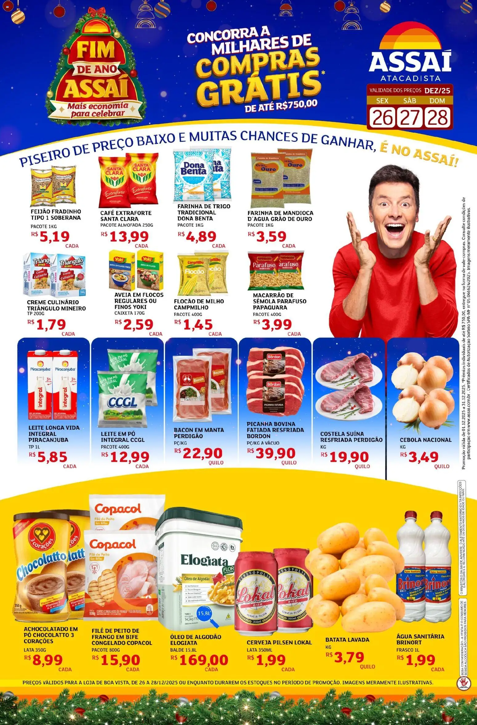 Assaí Atacadista Folheto - válido de 26.12.2025 | Página: 1 | Produtos: Pó, Óleo, Cerveja, Leite em pó