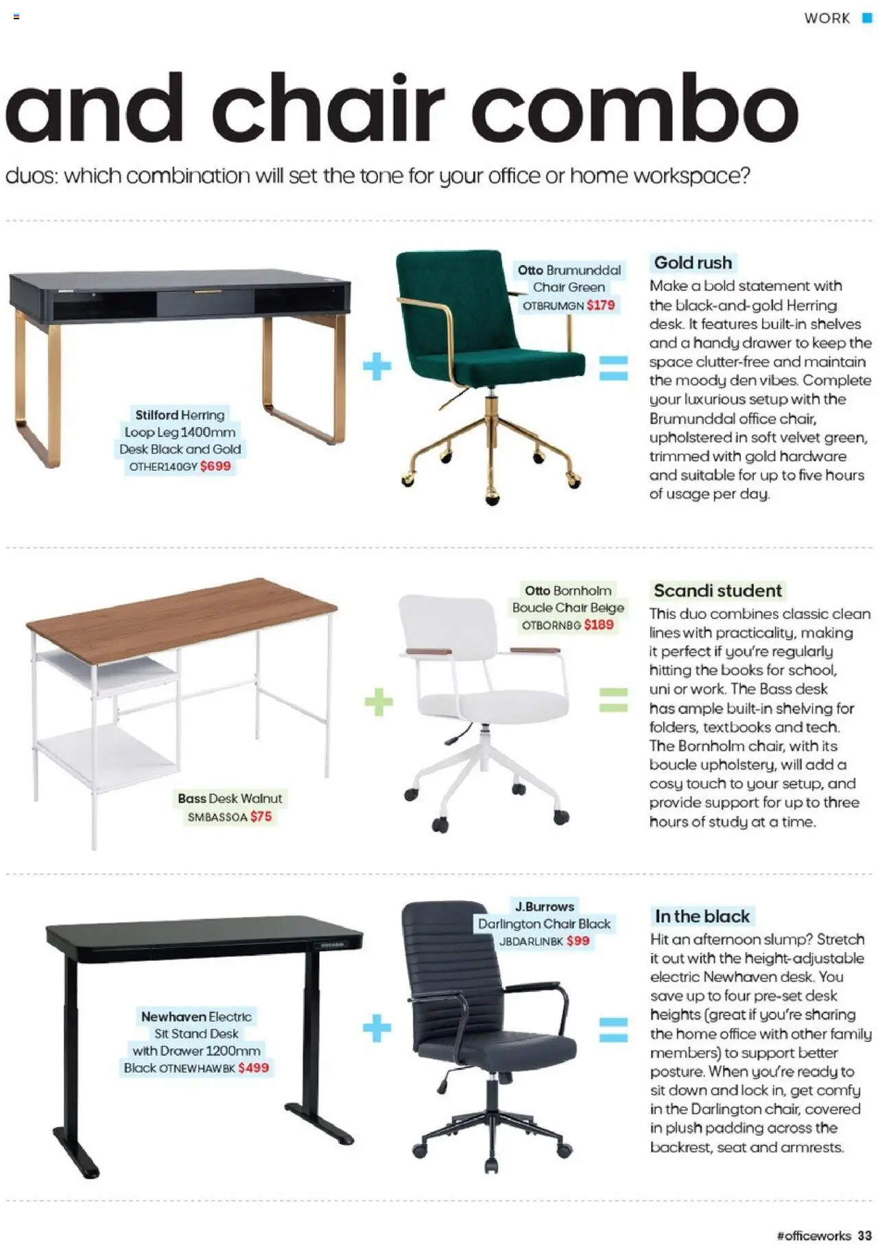 Officeworks catalogue - valid from 13.08.2025 | Page: 34 | Products: Chair, Desk, Drawer