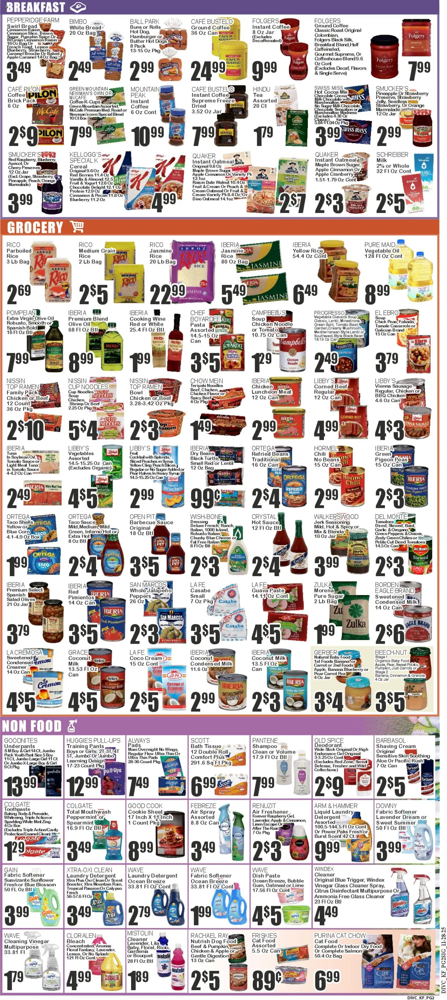 Key Food Weekly Ad - valid from 28.11.2025 | Page: 2 | Products: Dog Food, Deodorant, Sugar, Bag
