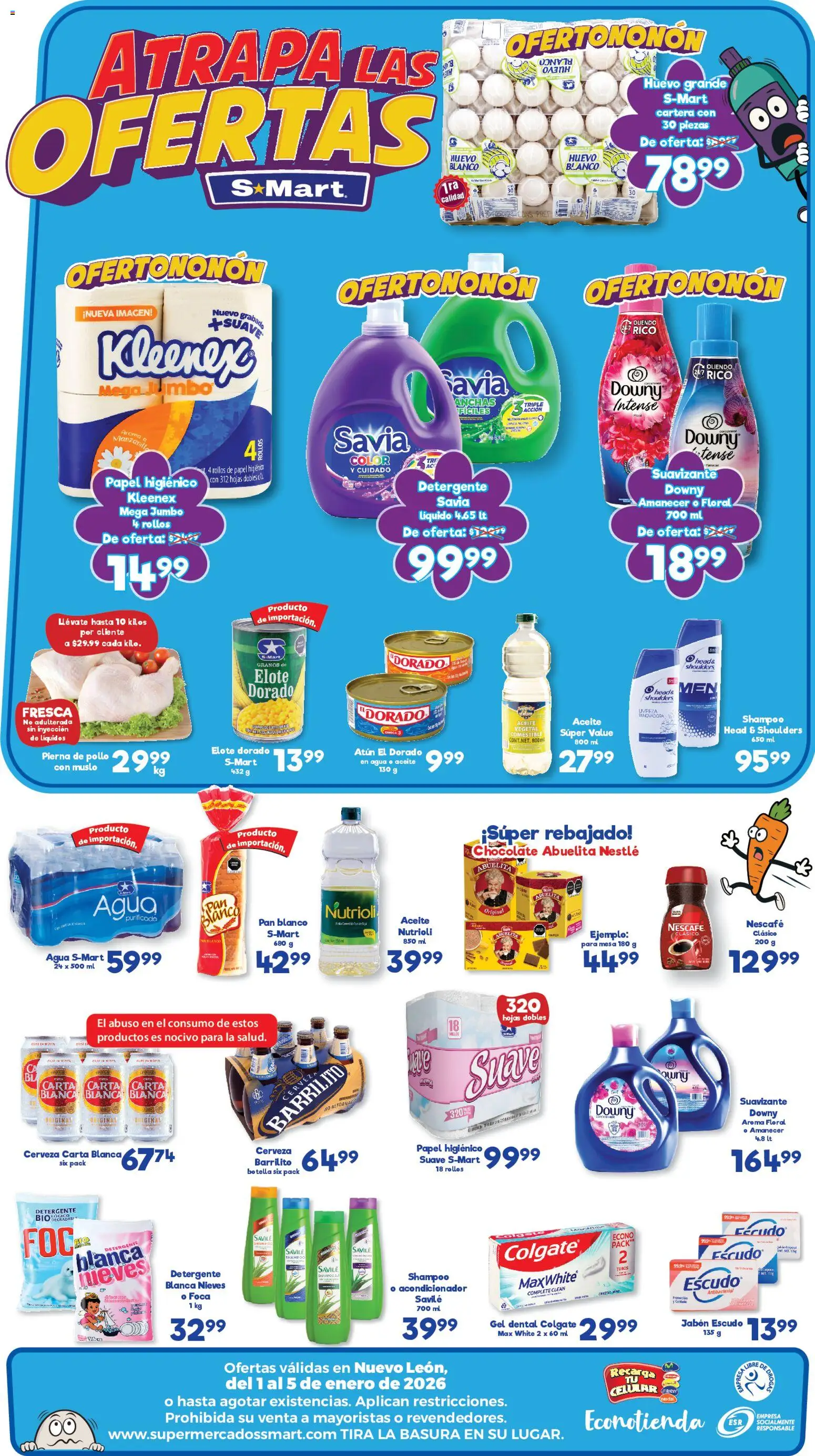 Nuevas ofertas de S-Mart válidas en toda la República Mexicana desde el 01.01.2026. ¡Encuentra las mejores ofertas en S-Mart folleto Monterrey! | Página: 2