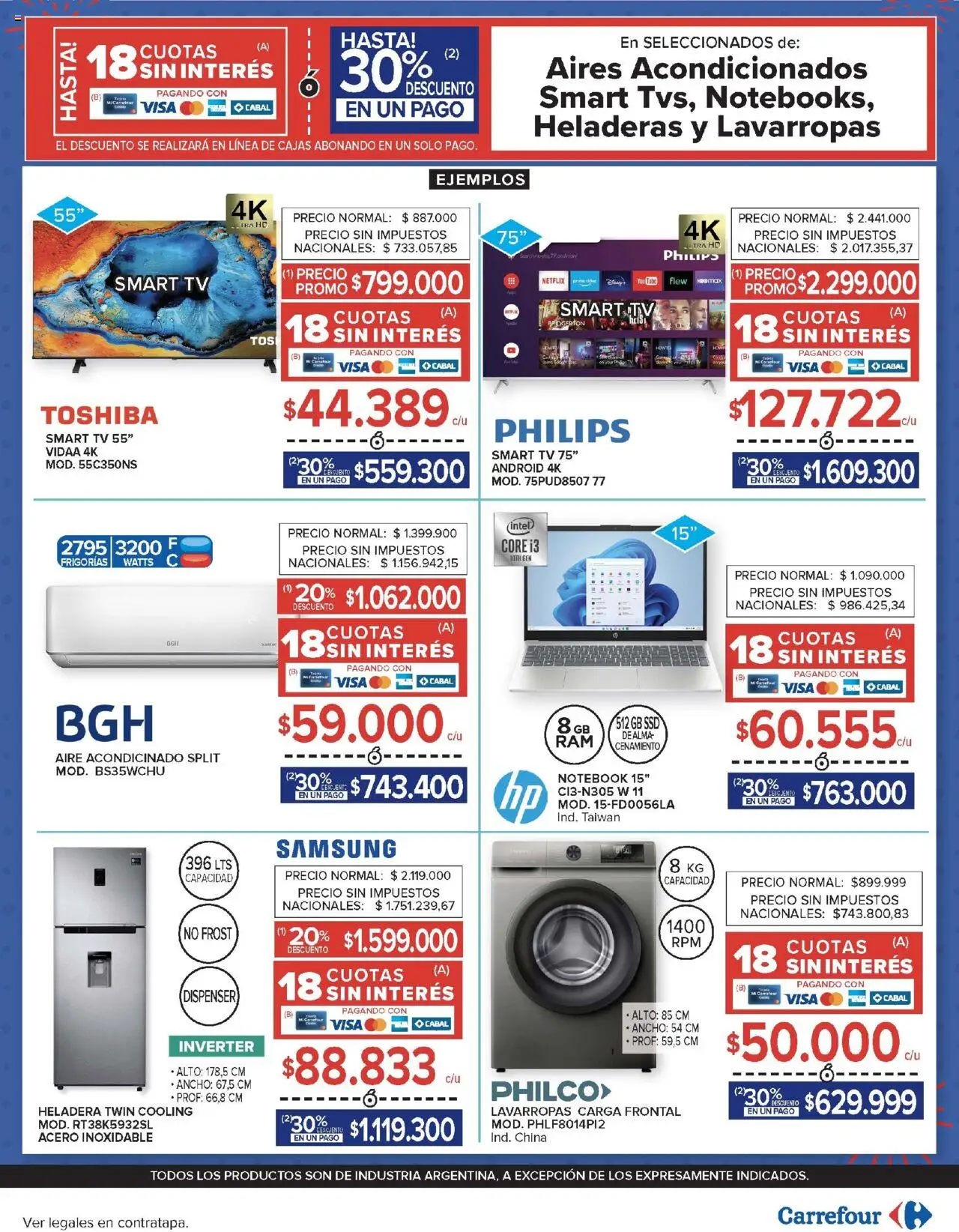 Carrefour ofertas - Catamarca │ válido desde el 14.10.2025 | Página: 26 | Productos: Lavarropas, Heladera, Notebook