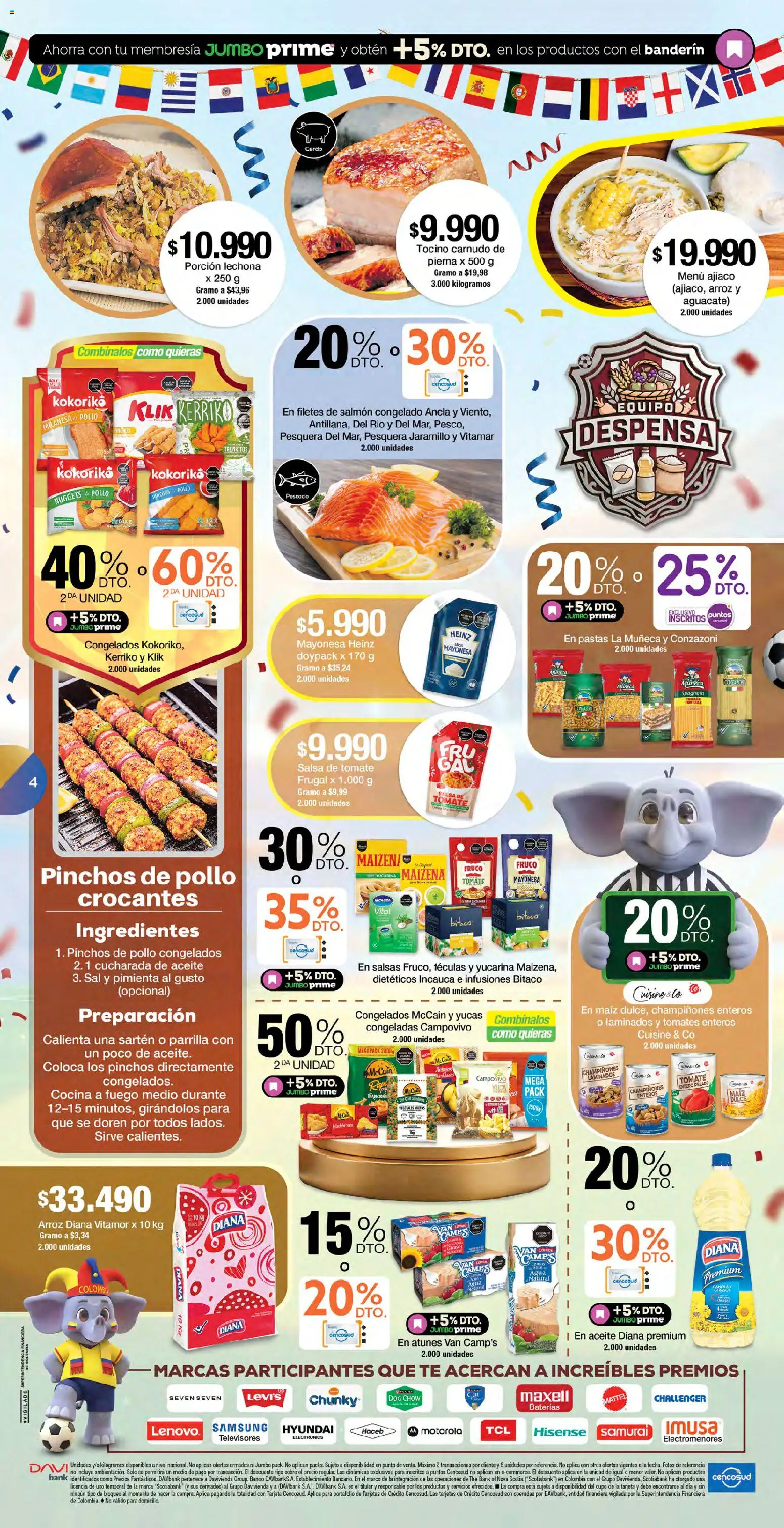 Jumbo revista - valida desde el 17.04.2026 | Página: 4 | Productos: Cerdo, Toallitas desmaquillantes, Pimienta, Sobre