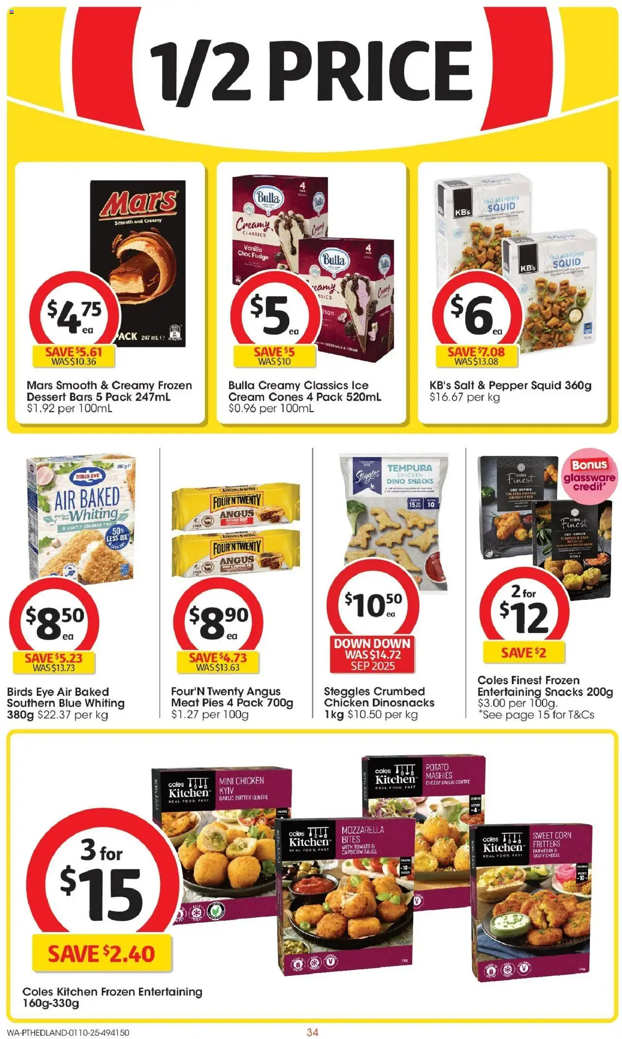 Coles catalogue - valid from 01.10.2025 | Page: 34 | Products: Milk, Cream, Pepper, Pies