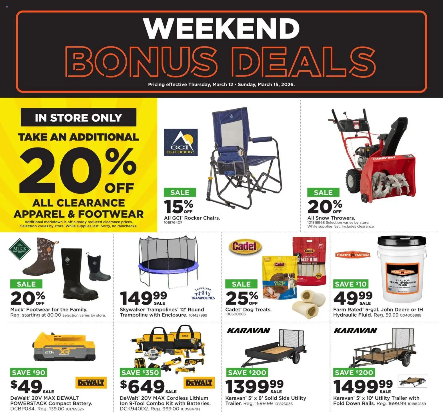Mills Fleet Farm Weekend Ad - valid from 12.03.2026 | Page: 1 | Products: Beef