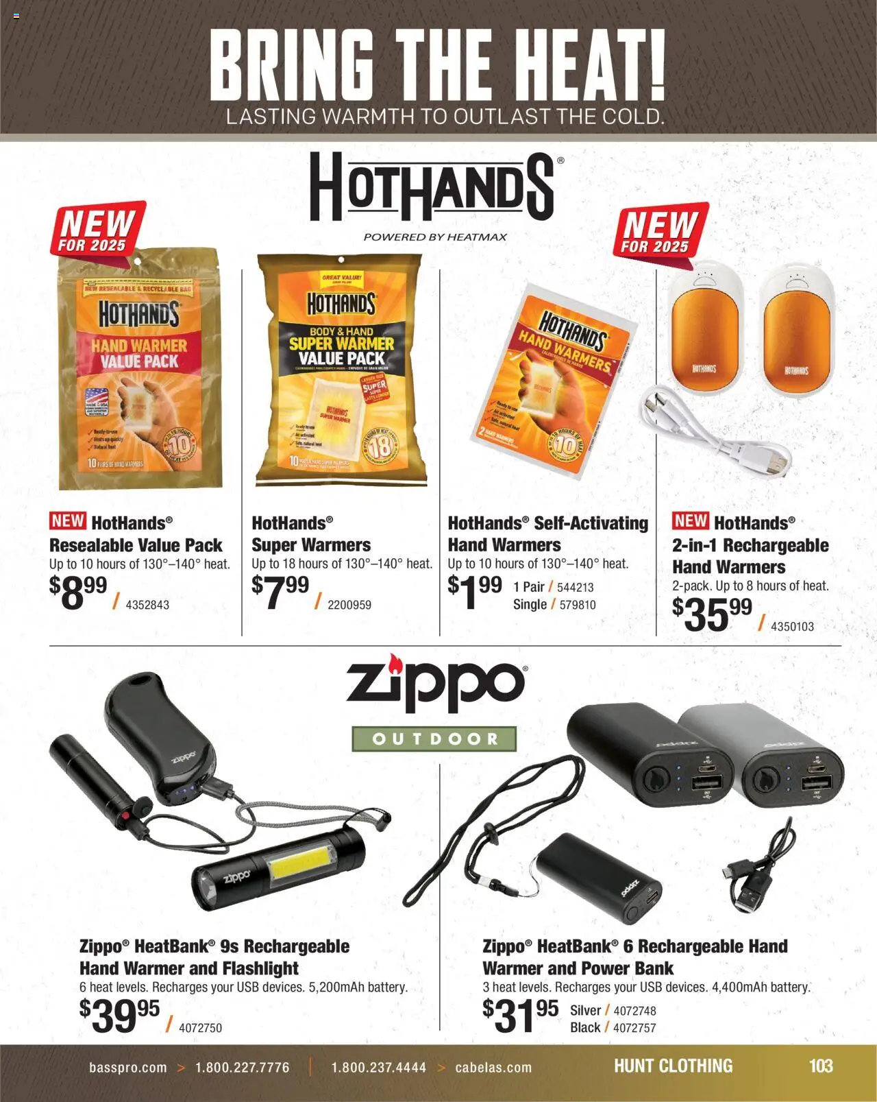 Cabela's Hunting Master 25 - valid from 11.08.2025 | Page: 103 | Products: Power Bank, Bag, Usb