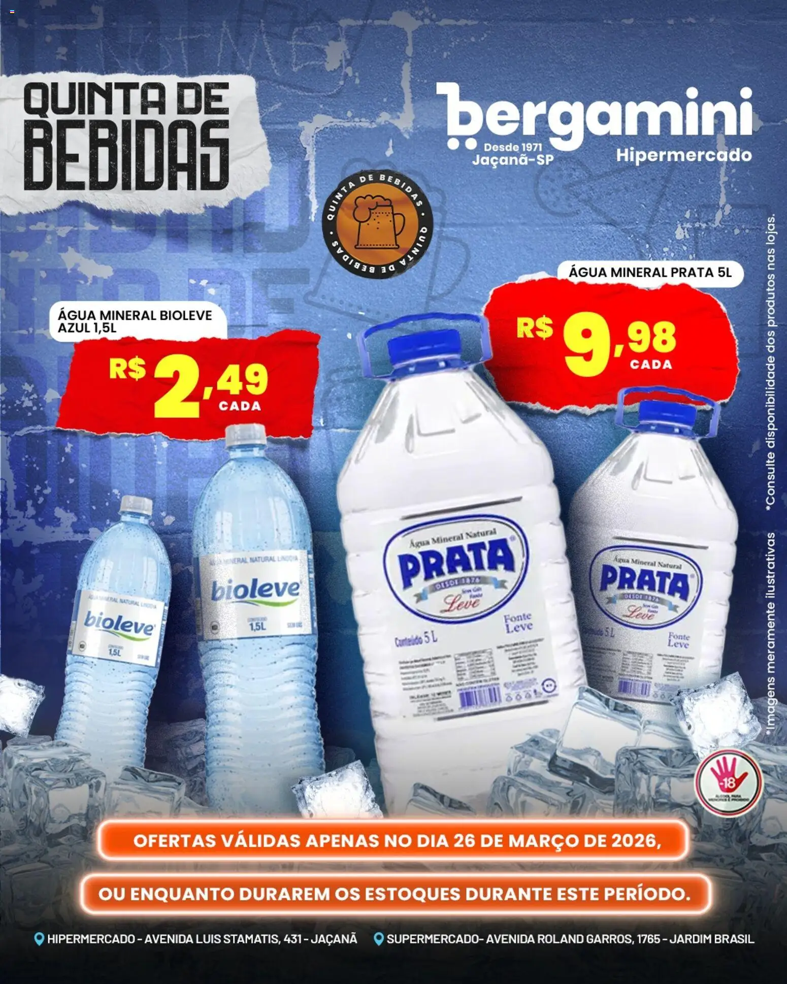Supermercado Bergamini Folheto - válido de 26.03.2026 | Página: 14 | Produtos: Água mineral, Tinta
